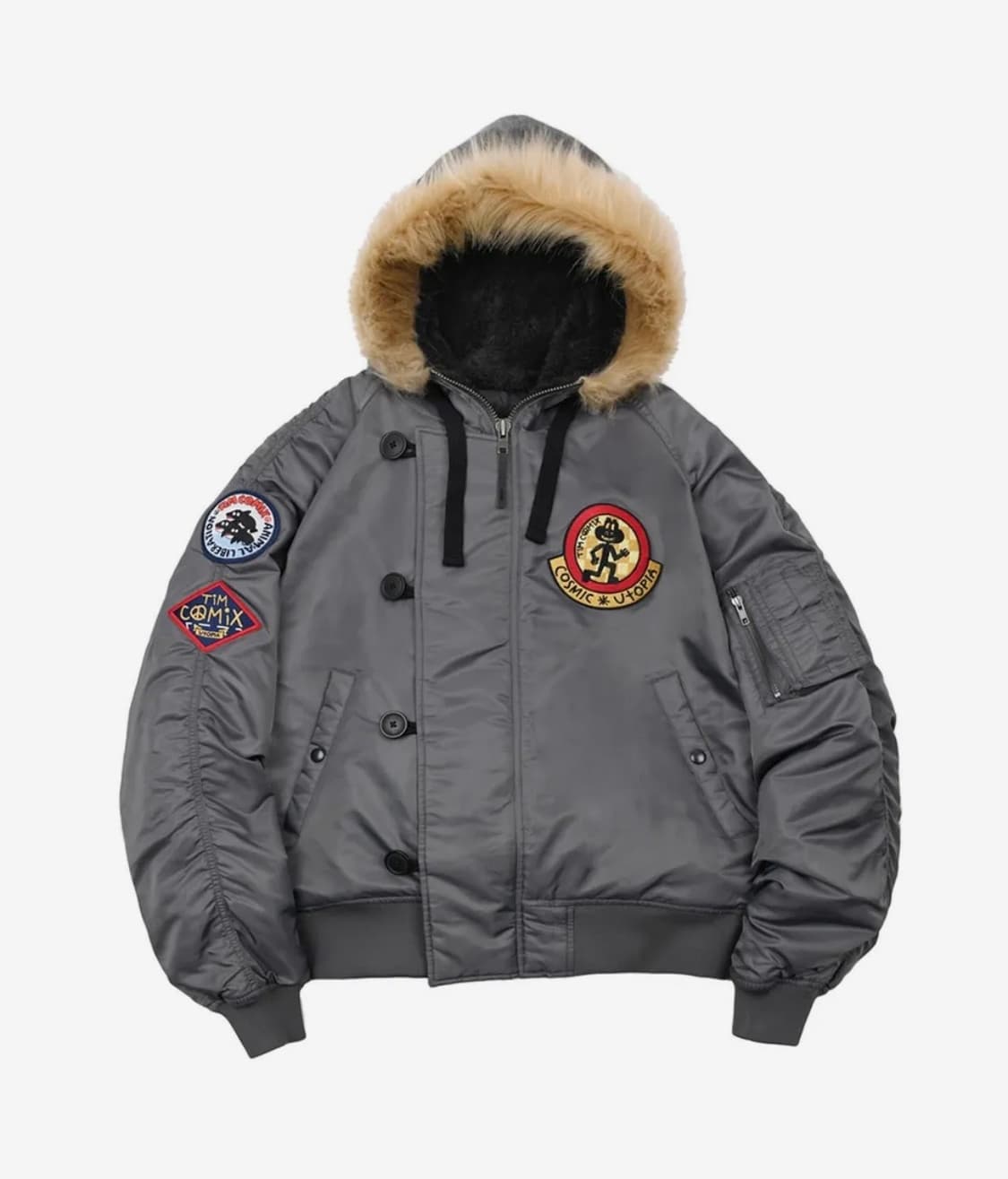 패치드 MA-1 후디드 덱 차콜 상품이미지3