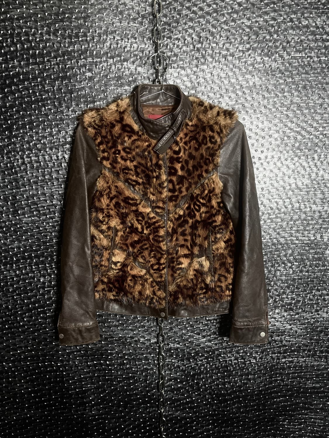 Anovella 레오파드 레더자켓 상품이미지1