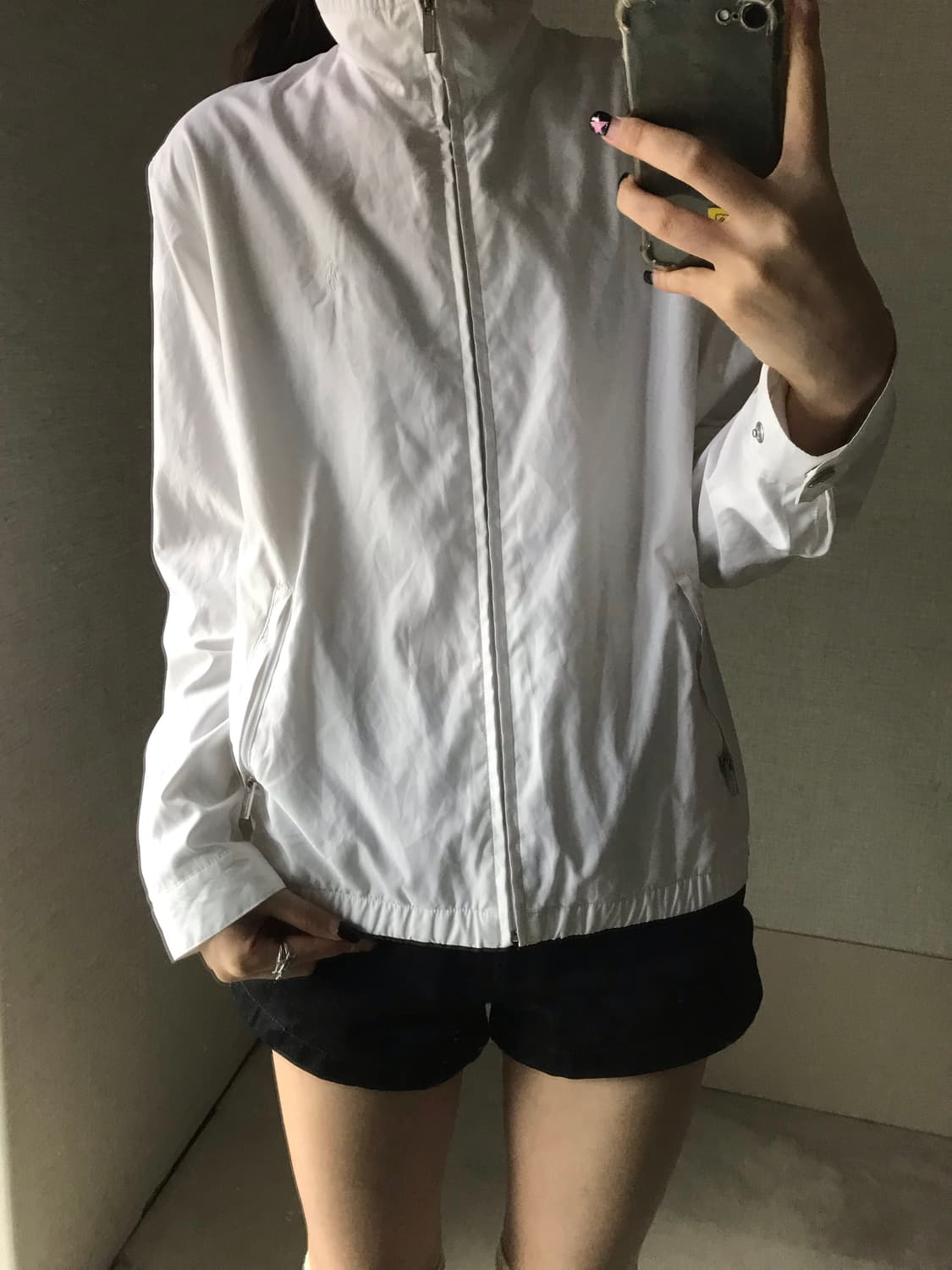 폴로 화이트 블루종 바람막이 상품이미지3