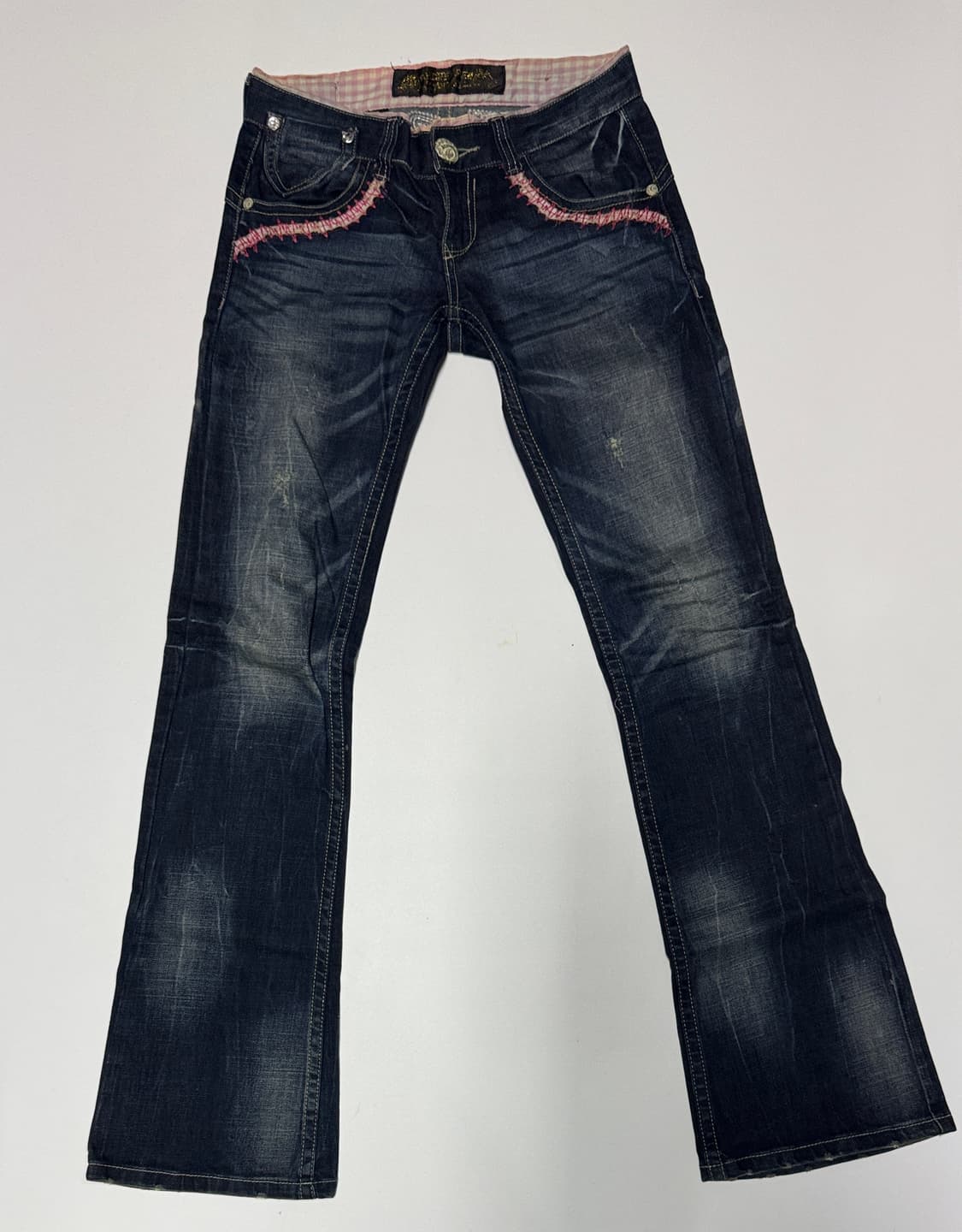 여성 일본빈티지 레드페퍼 펑키 부츠컷 데님팬츠 29.9인치 상품이미지2