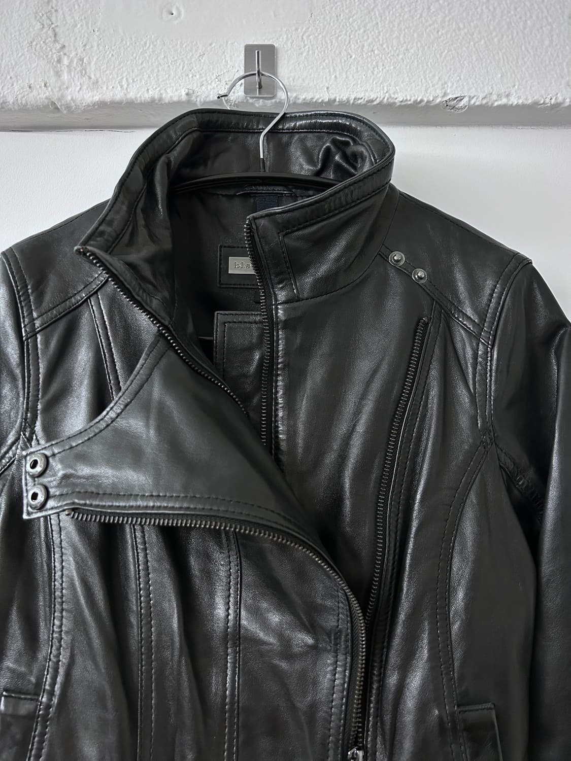 램스킨 사선 더블 지퍼/클로징 자켓 상품이미지2