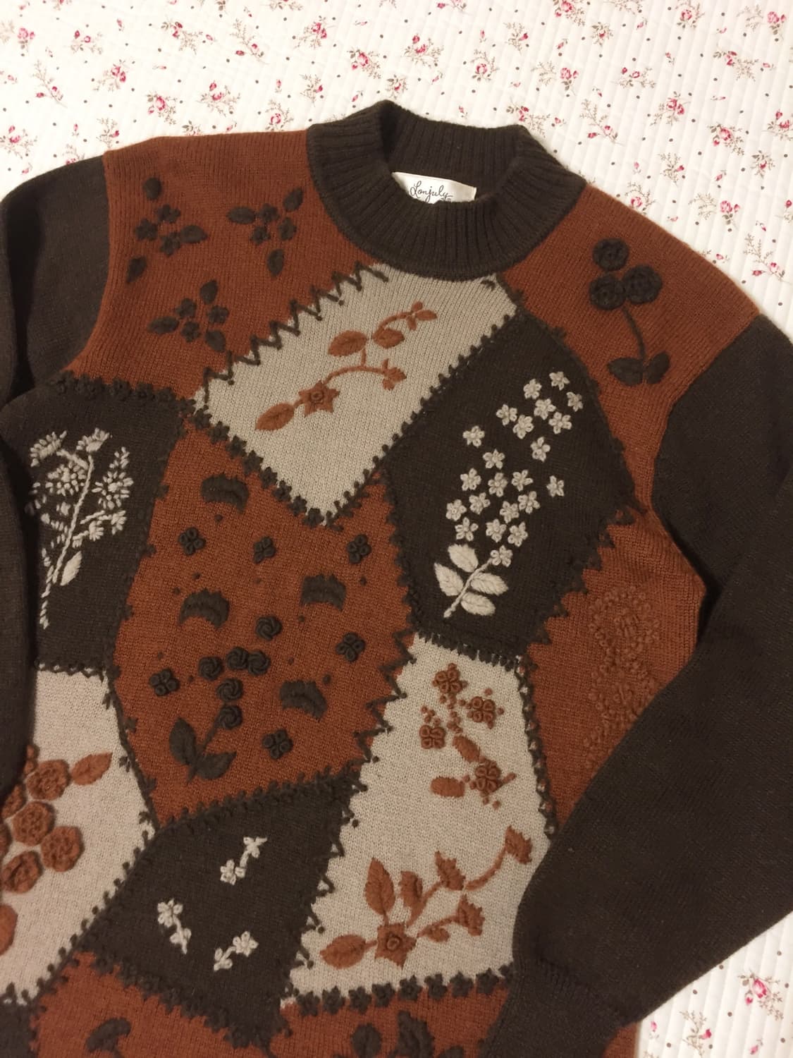 빈티지 히피모리걸 반폴라 니트 상품이미지2