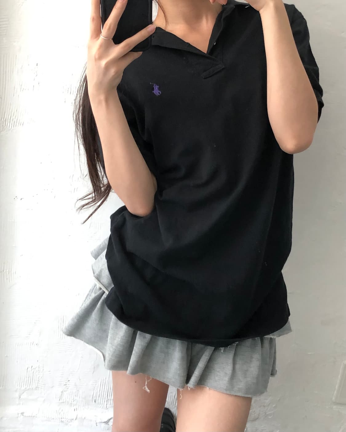 Polo 폴로 랄프로렌 퍼플포니 블랙컬러 PK 카라티셔츠 상품이미지2