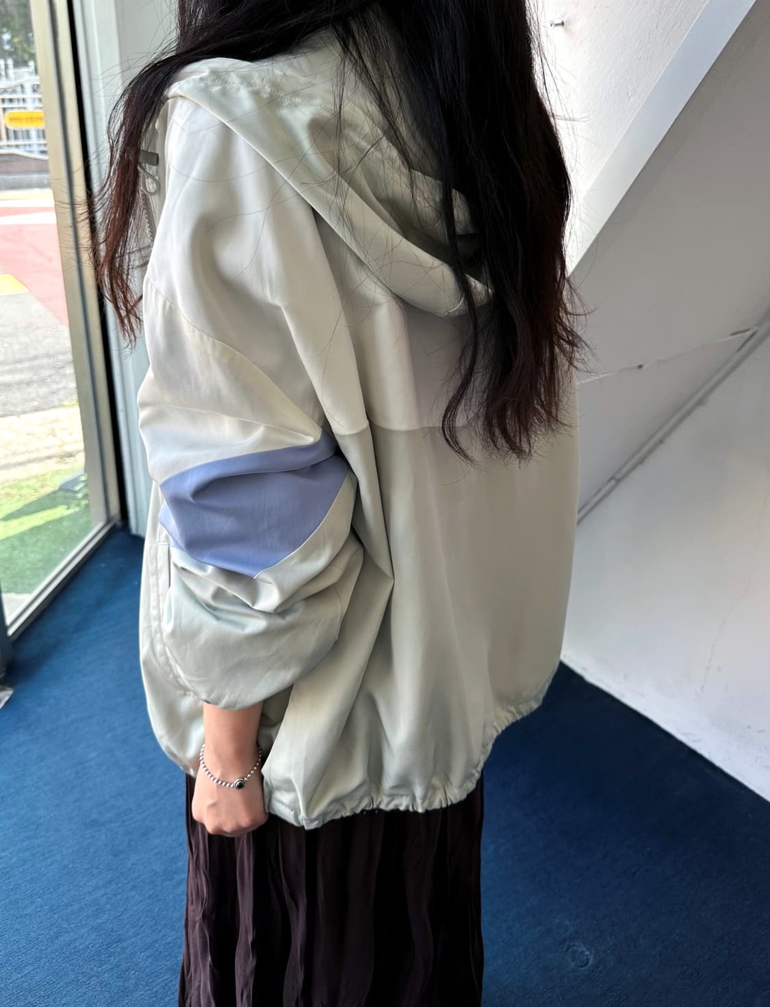 Washed poly panel design wind parka 상품이미지5