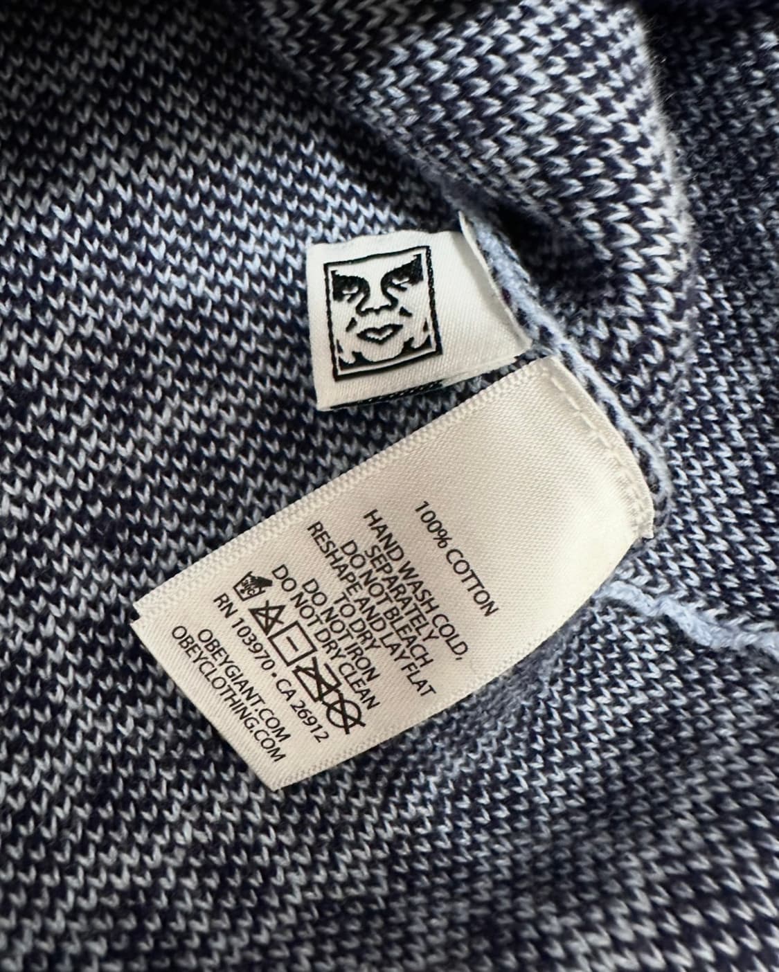 OBEY 오베이 패턴 반팔 니트 상품이미지7