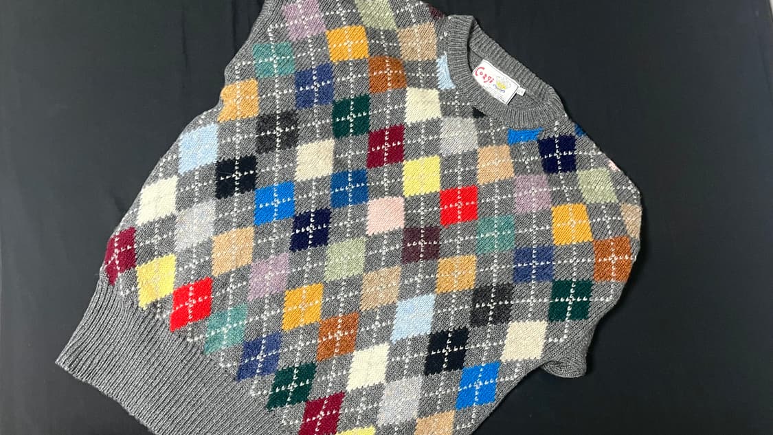 Corgi 핸드메이드 아가일 니트 상품이미지1