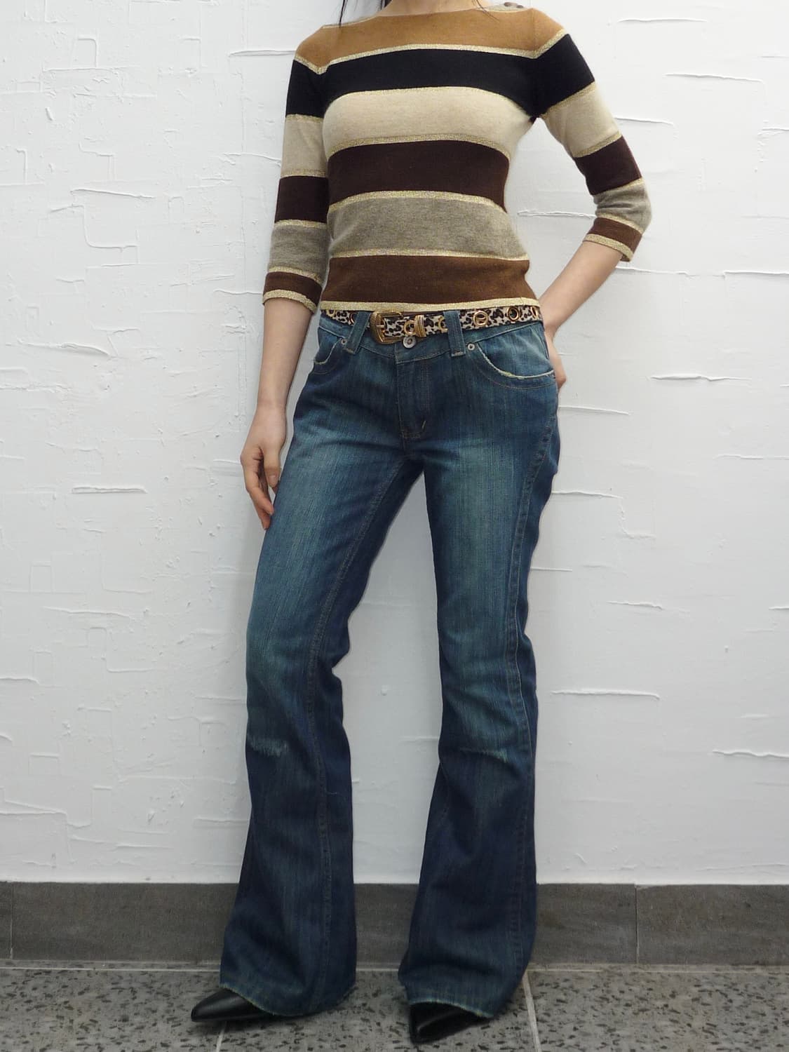 gold perl lined knit 상품이미지4