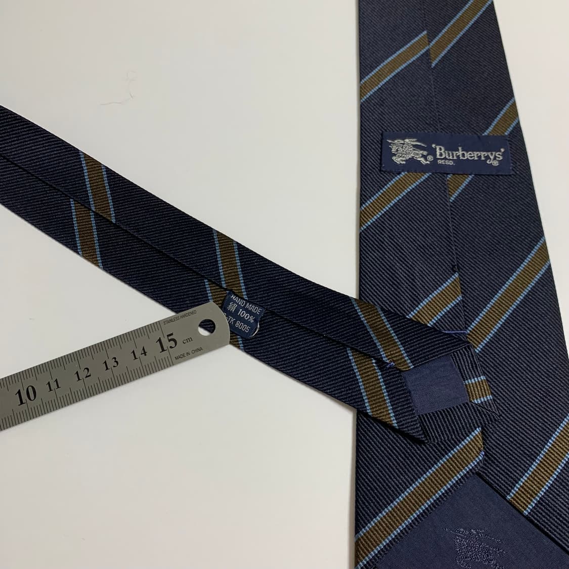 버버리(BURBERRY) 정장 스트라이프 넥타이 명품 A+등급 7.8cm 상품이미지7