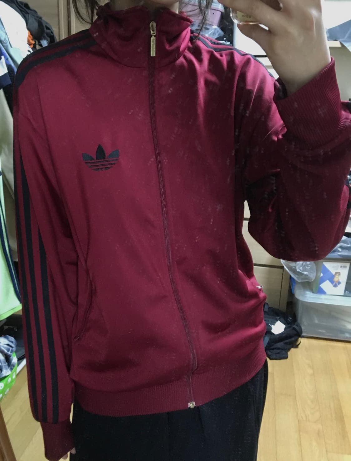 (희귀) 아디다스 버건디블랙 져지 상품이미지1