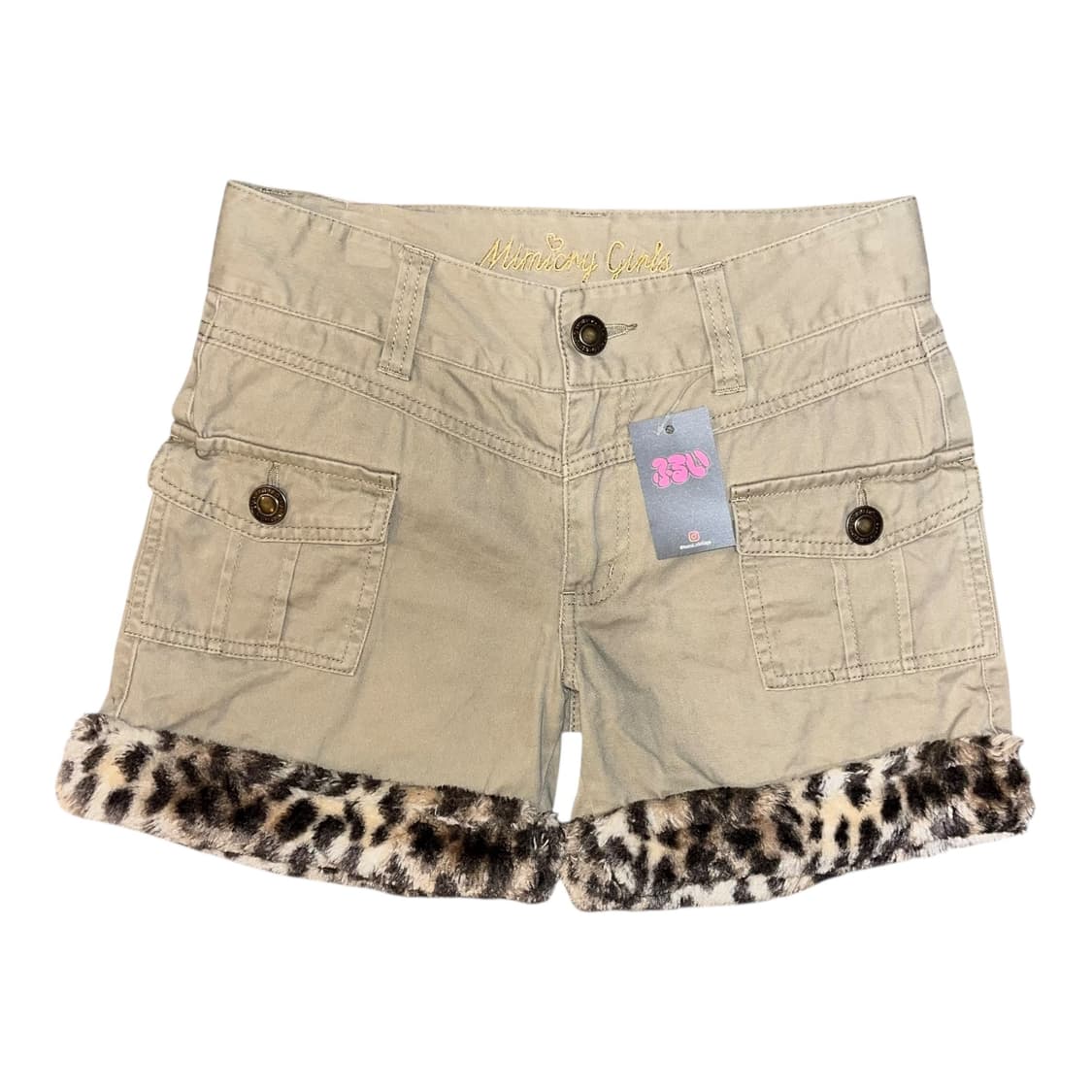 호피털 포인트 카고 숏팬츠 갸루y2k펑크 상품이미지3