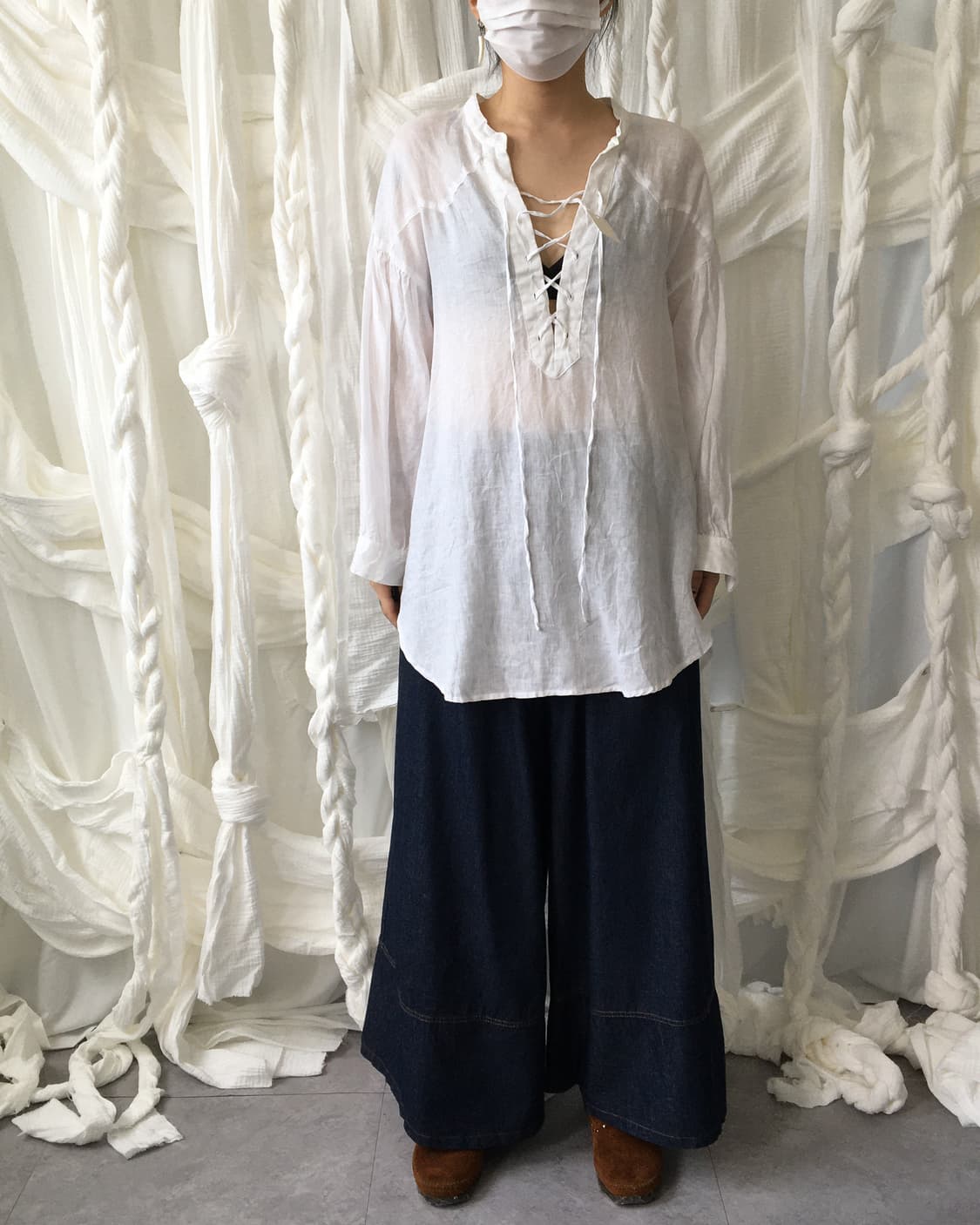 Lace up top 상품이미지7