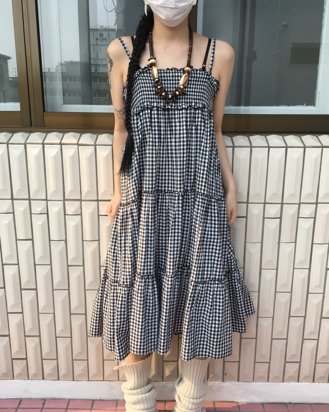 Check pattern sleeveless onepieece 상품이미지4