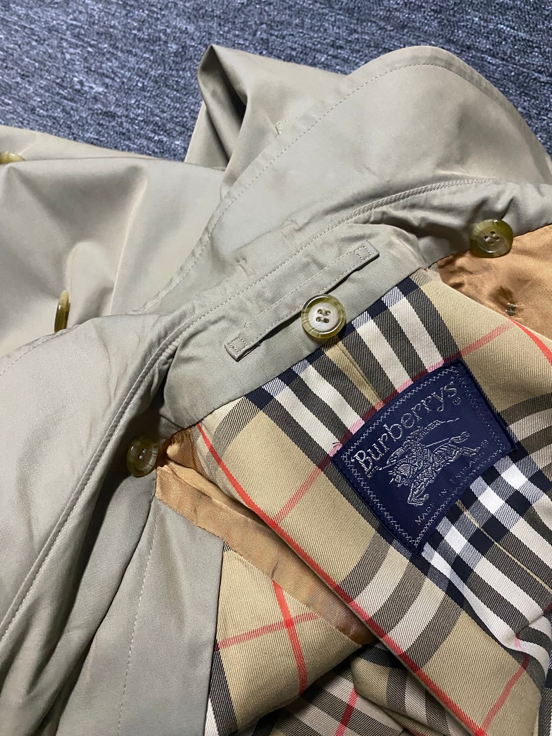 소장품정리. 버버리 원패널 개버딘 트렌치코트 상품이미지4