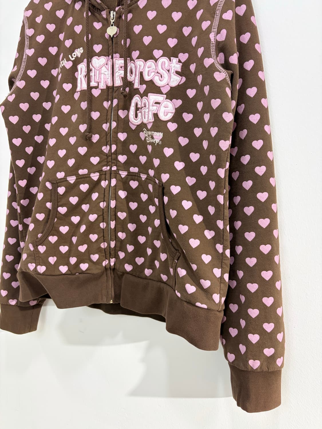 Rainforest Cafe 초코 브라운 하트 후드집업 상품이미지5