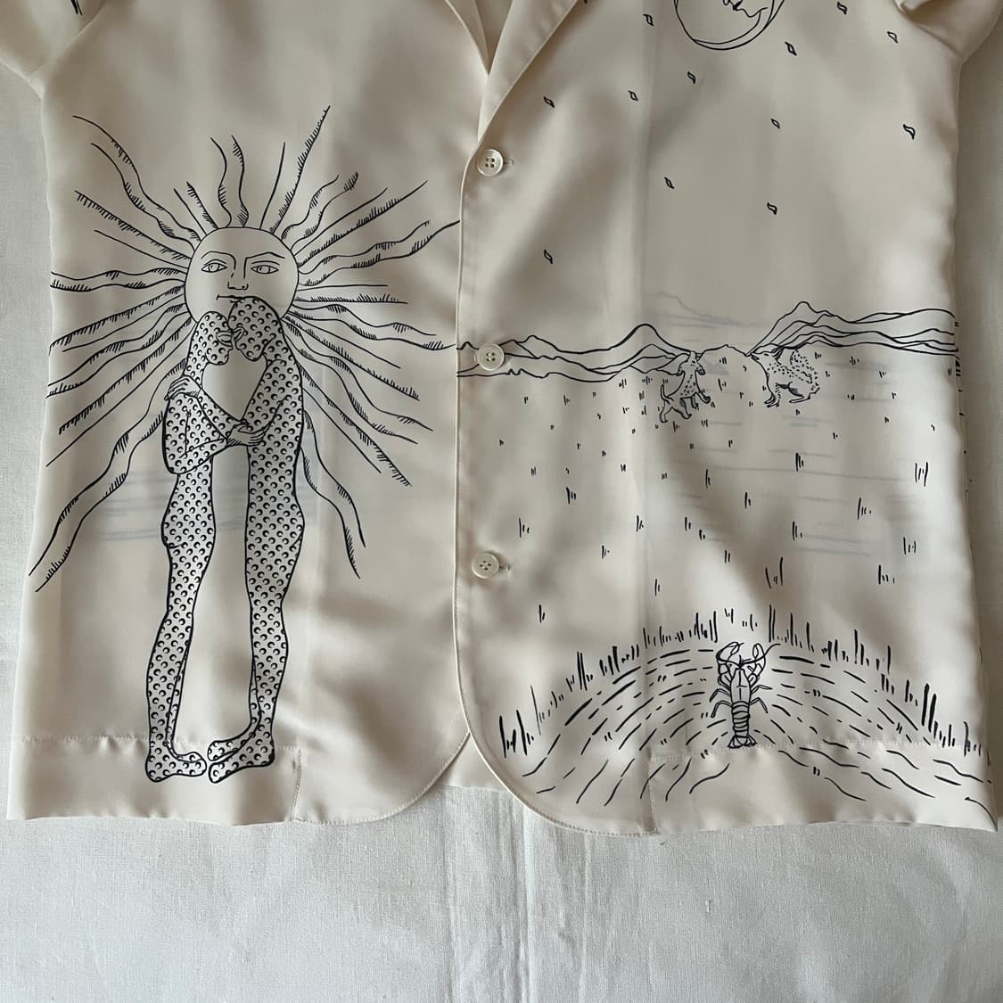 마린세르 cream tarot printed shirt 상품이미지10