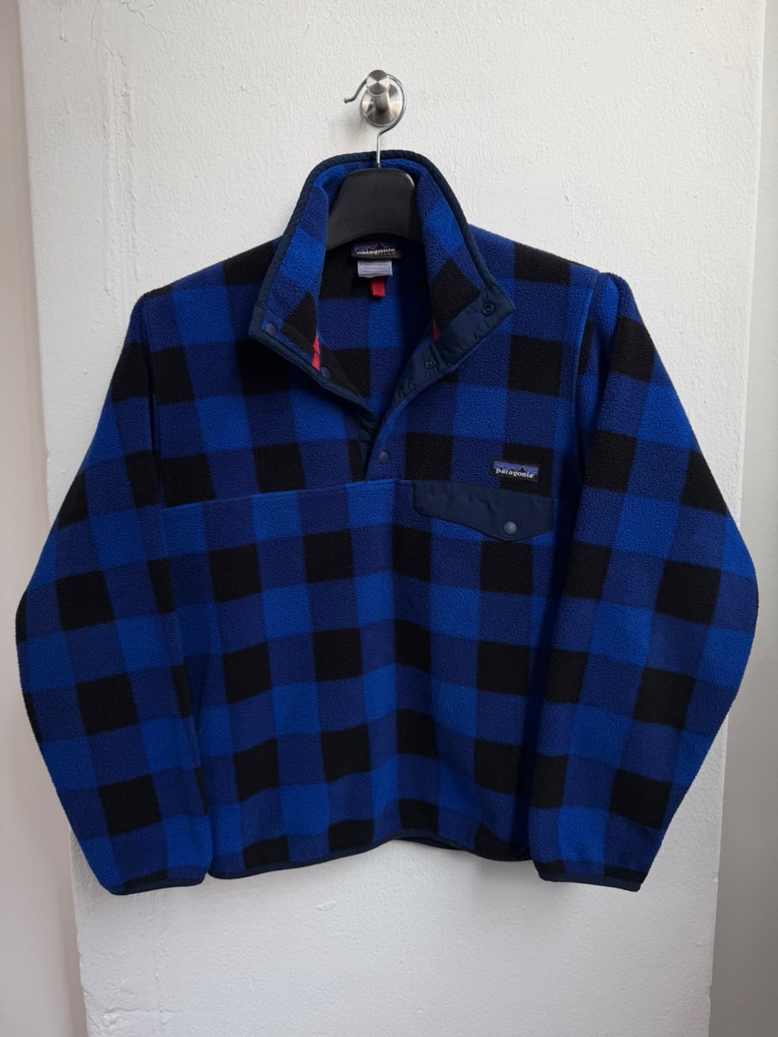 파타고니아 버팔로 체크 신칠라 스냅티 풀오버 후리스  상품이미지1