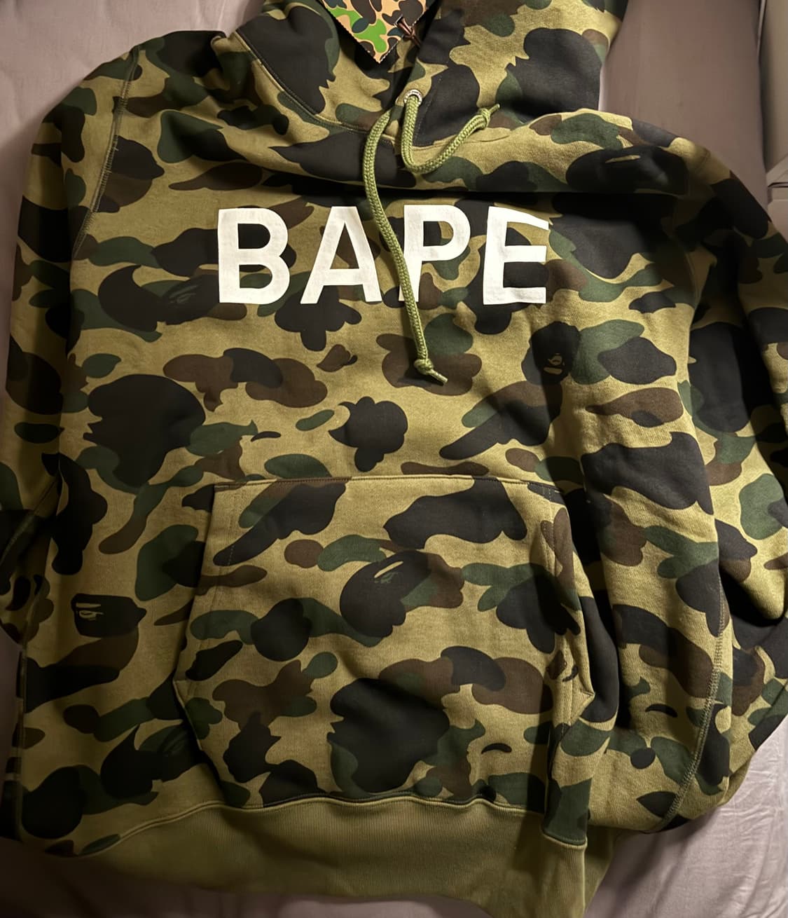 베이프 퍼스트 카모 후드 그린 상품이미지3