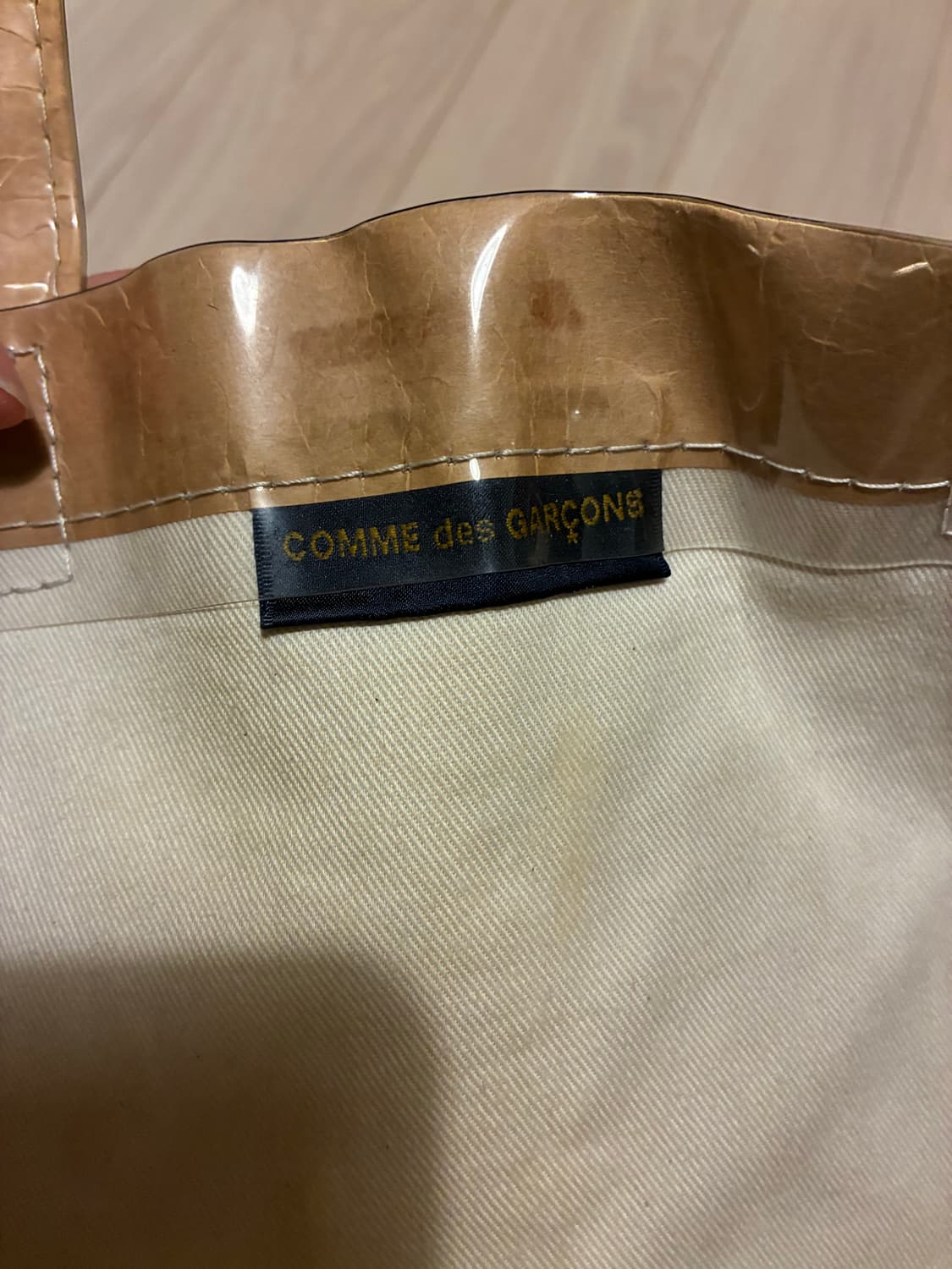 [정품] 꼼데가르송 PVC 크라프트 페이퍼 토트백 (가성비 전투용) 상품이미지6