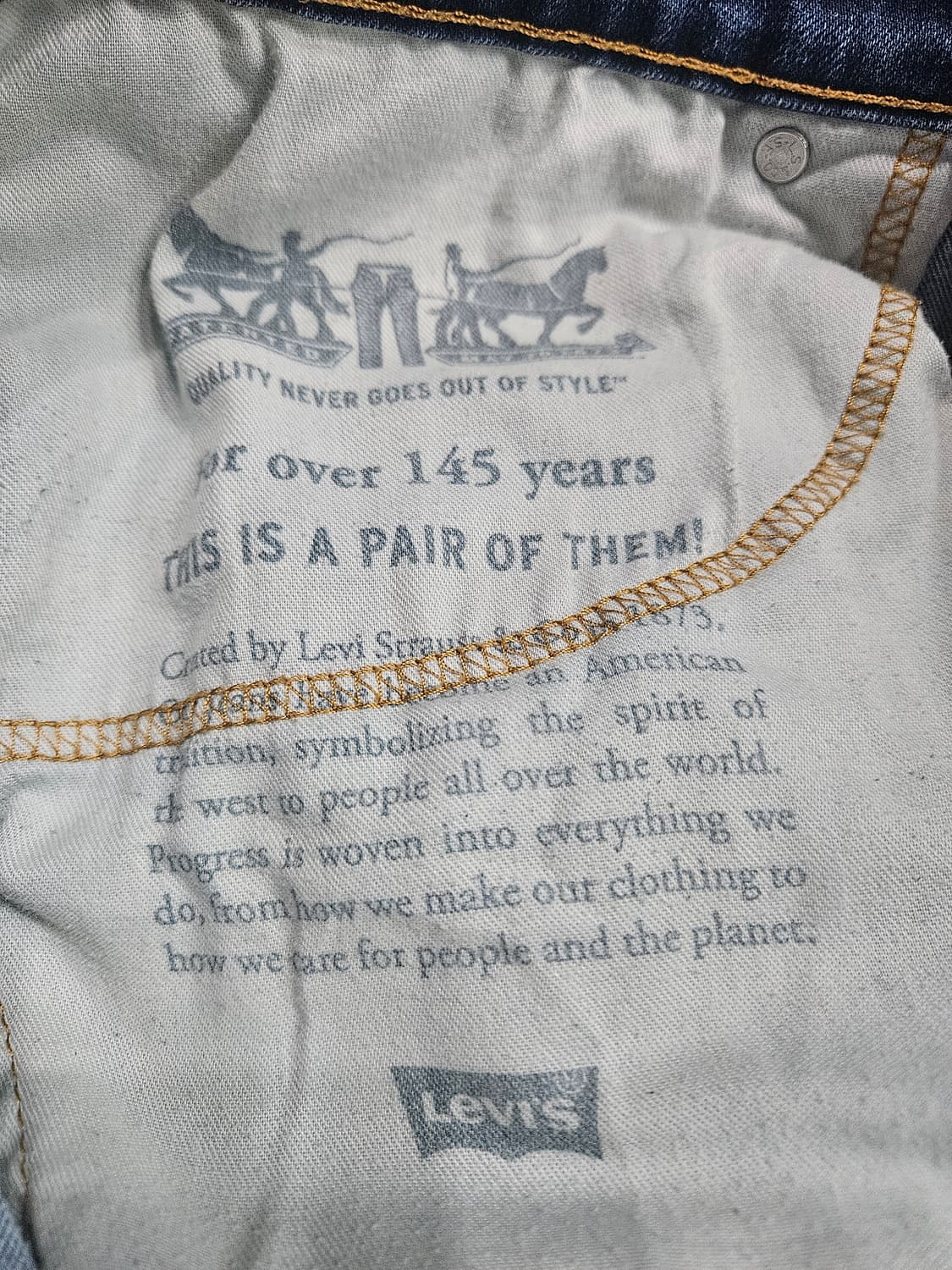 리바이스 502 블루컬러 남성 슬림핏 허리 34 스판 데님팬츠  상품이미지9