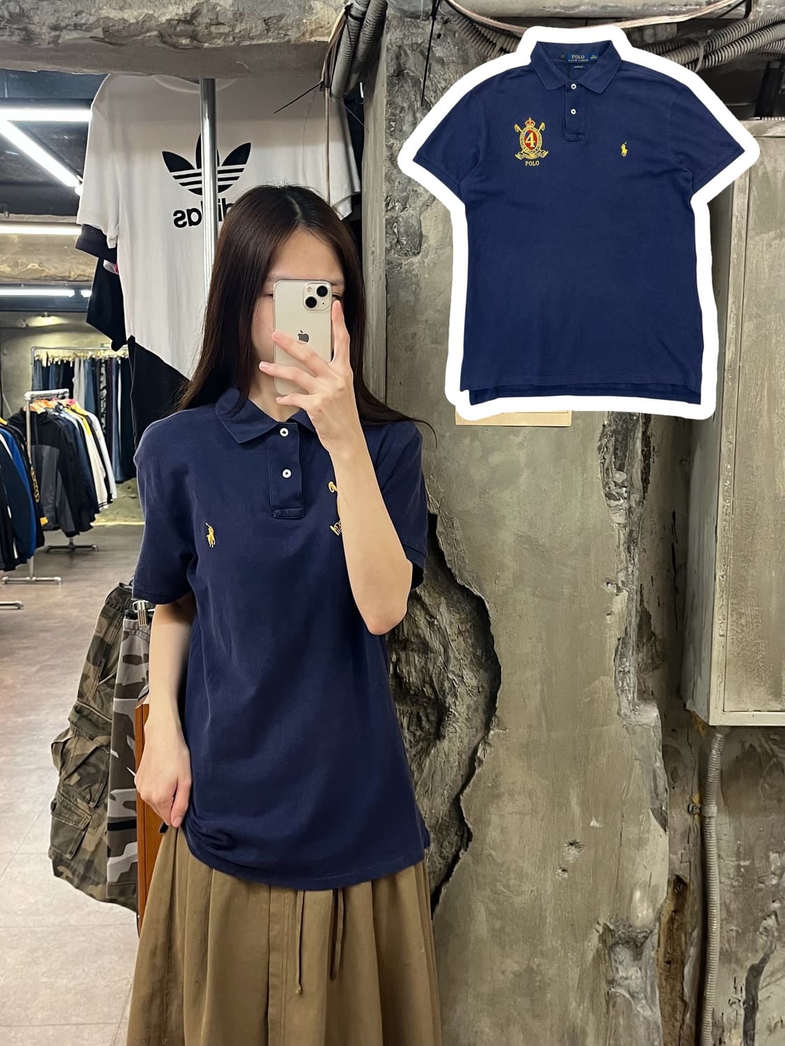 폴로 랄프로렌 반팔 카라티 네이비 M #csz994 상품이미지1