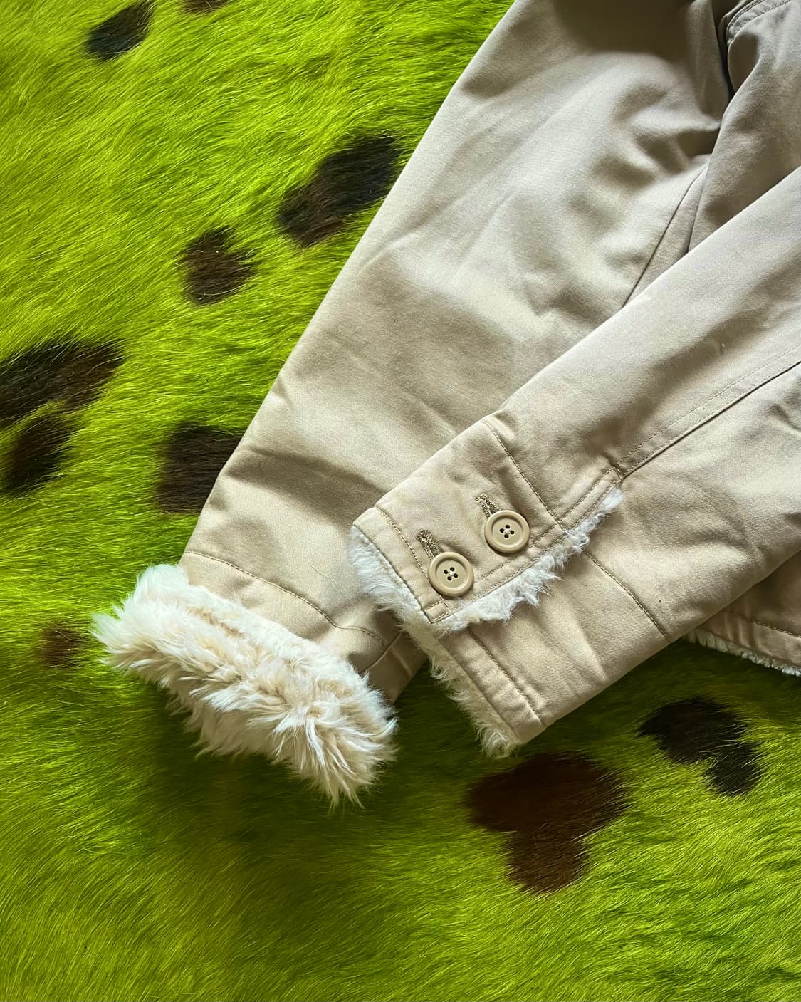 2000s Abecrombie & Fitch Trucker Fur JK 상품이미지7