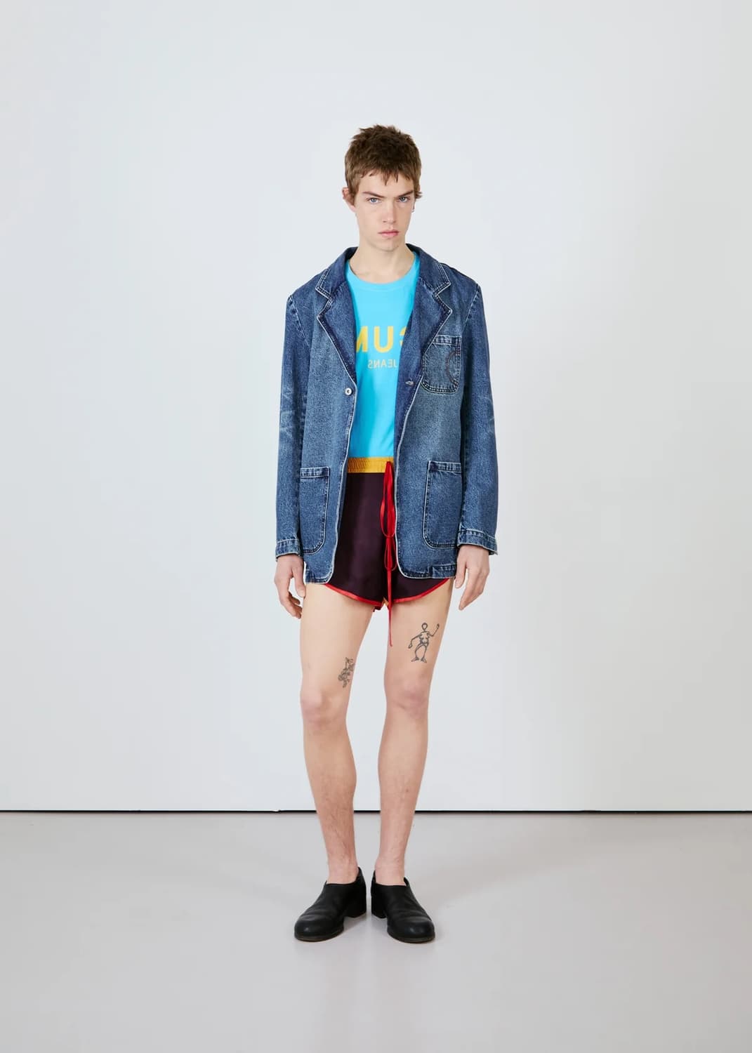 [1,2,3]에드워드 커밍 Cum 티셔츠/블루 상품이미지2