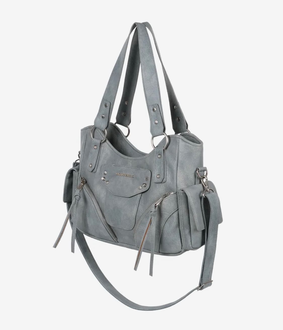 Studded Leather Shoulder Bag (Sky Blue) 상품이미지3