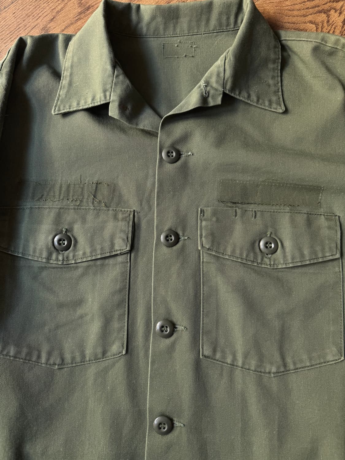 [L]70's 오리지널 U.S ARMY OG-507 밀리터리 셔츠 상품이미지3