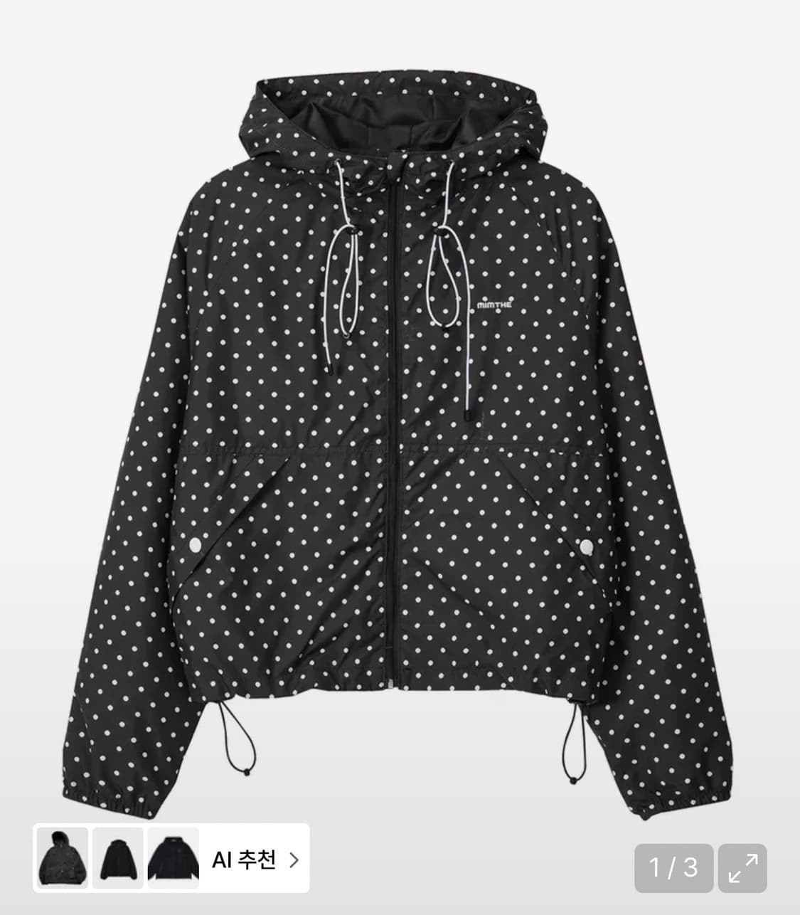 밈더워드로브 레인도트 윈드브레이커 자켓 상품이미지1