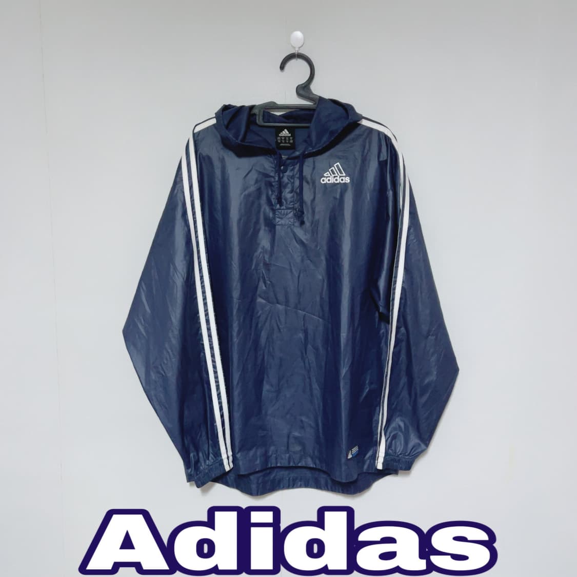 아디다스 올드스쿨 네이비 빅사이즈 후드 아노락 상품이미지1