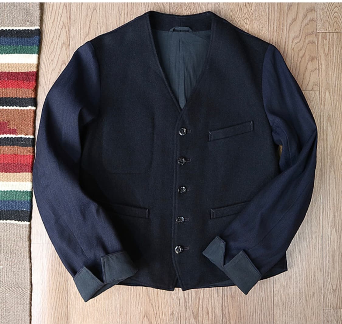franklin tailored 프랭클린 테일러드 노카라 아메카지 자켓 상품이미지1