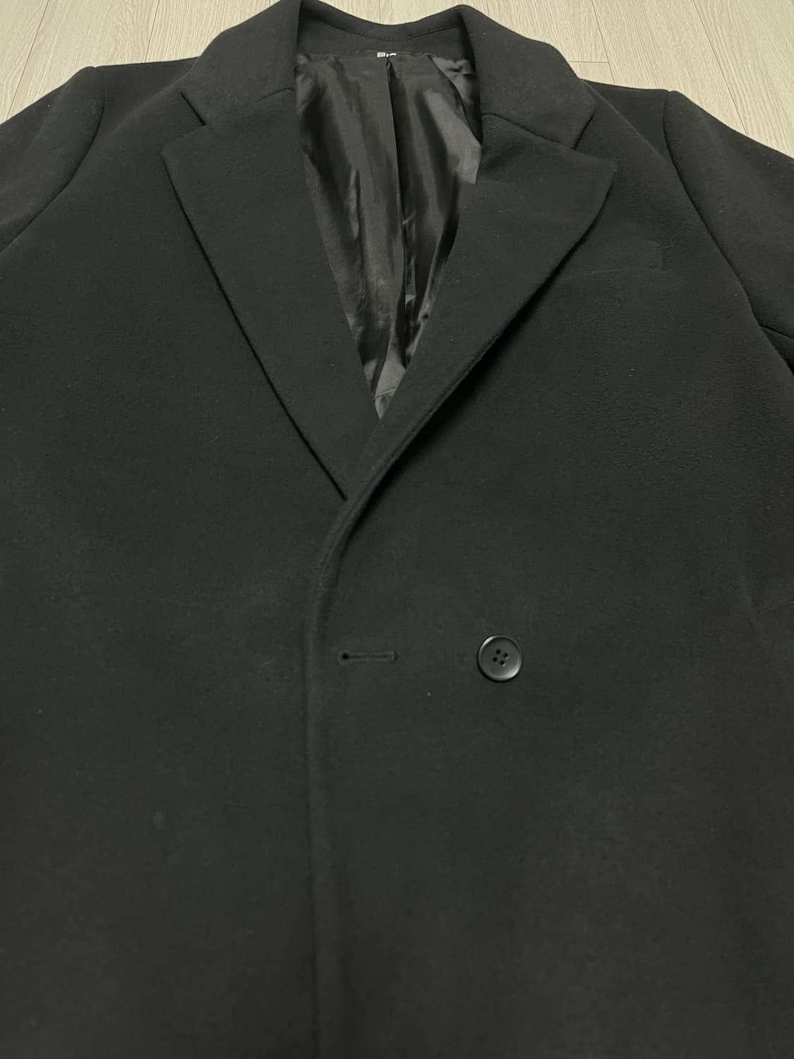 유니클로c 롱코트 블랙 상품이미지6