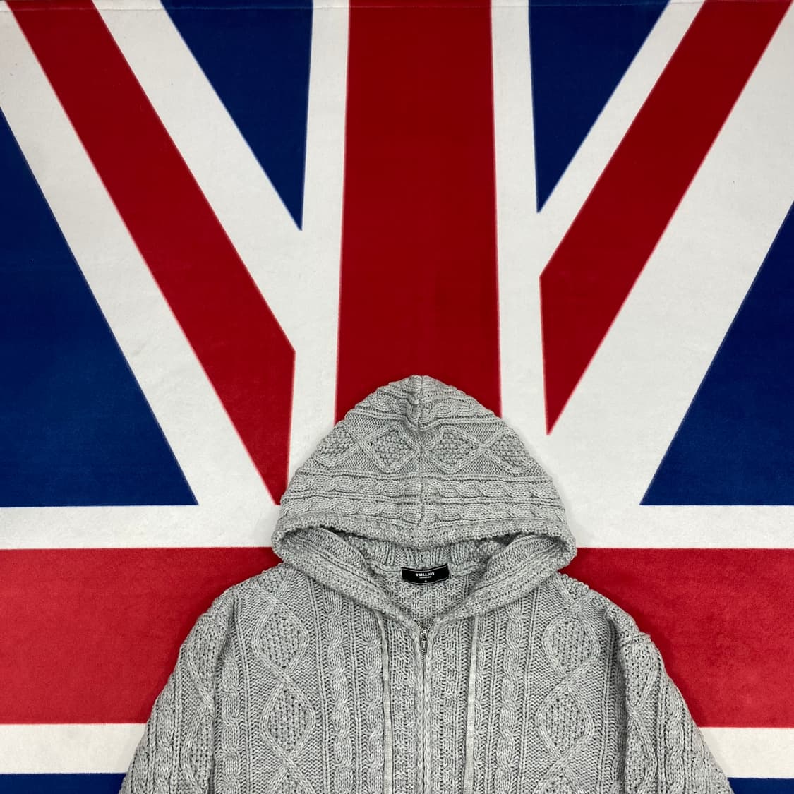 트릴리온 투웨이 니트 후드집업 XL  상품이미지2