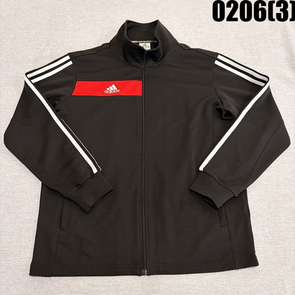 [L/100] 아디다스 블랙 삼선 트랙탑 집업 0206(3) 상품이미지1