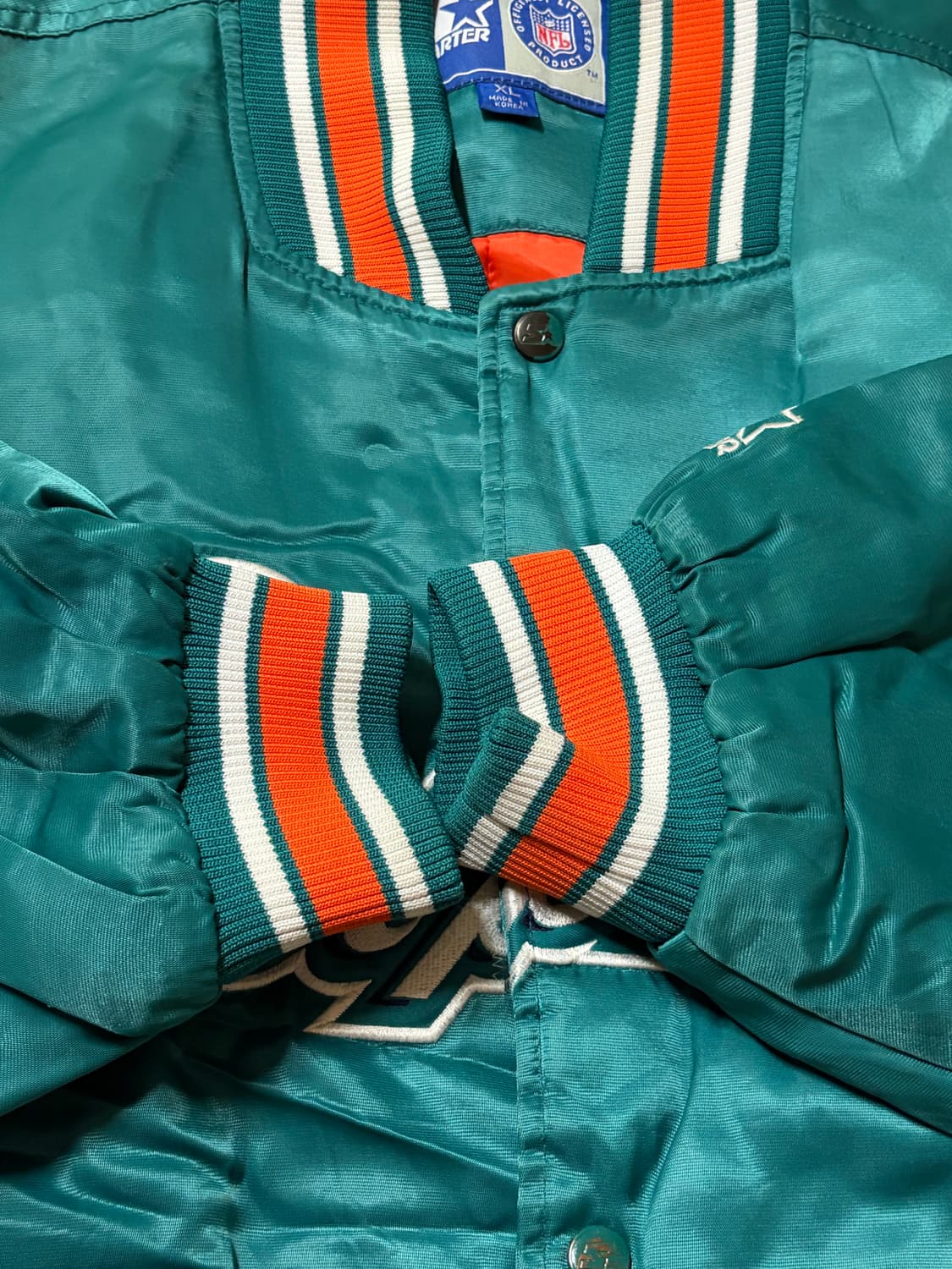 스타터 NFL 마이애미 돌핀스 사틴 자켓(105) 상품이미지3