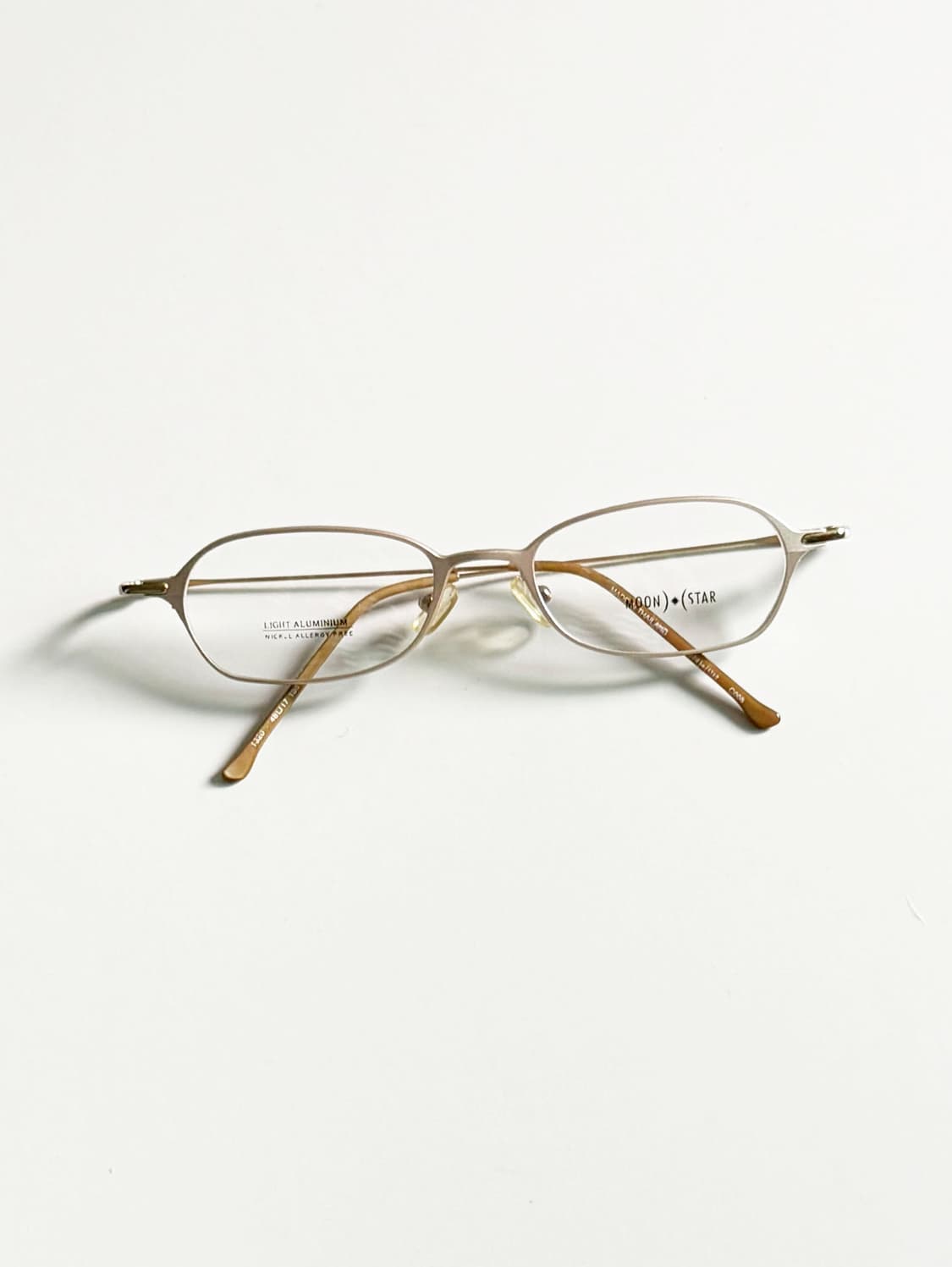 MOON STAR 골드 슬림 스퀘어 메탈 빈티지 안경 상품이미지1