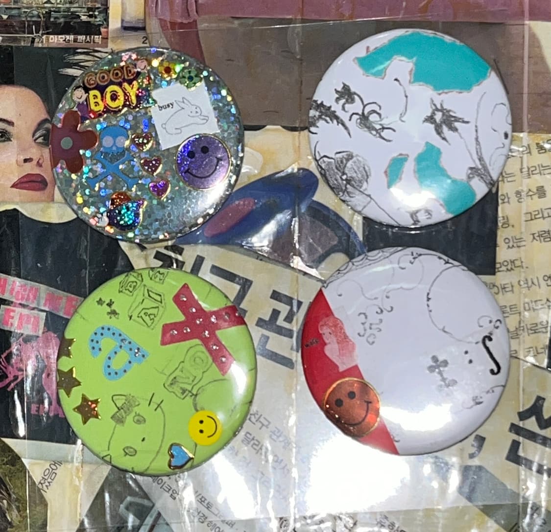 뱃지 브로치 핀버튼 (4ea 1set) 상품이미지3