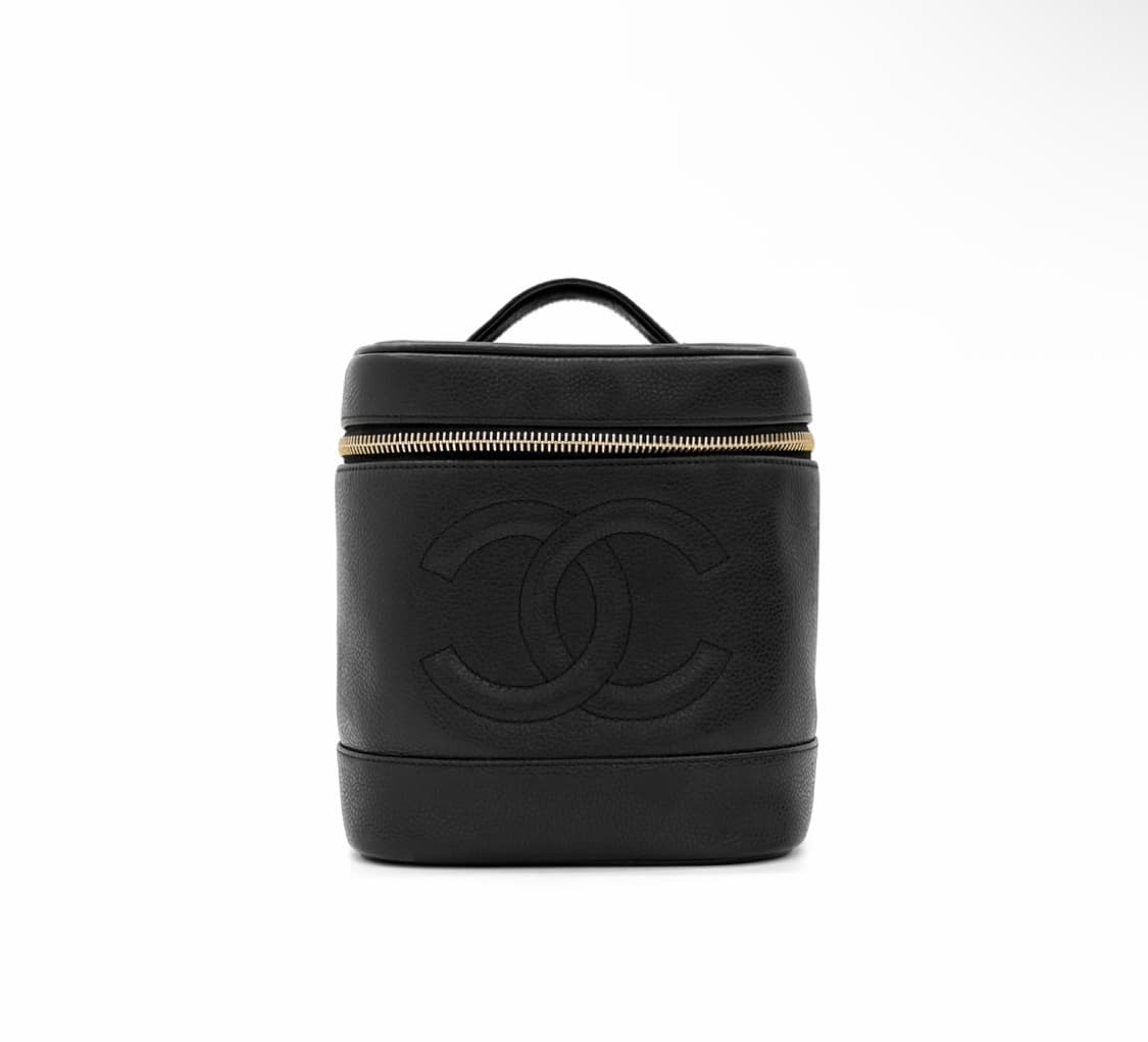 [OS] 샤넬 여성 CC로고 캐비어 탑핸들 코스매틱 파우치 베니티 핸드백 상품이미지1