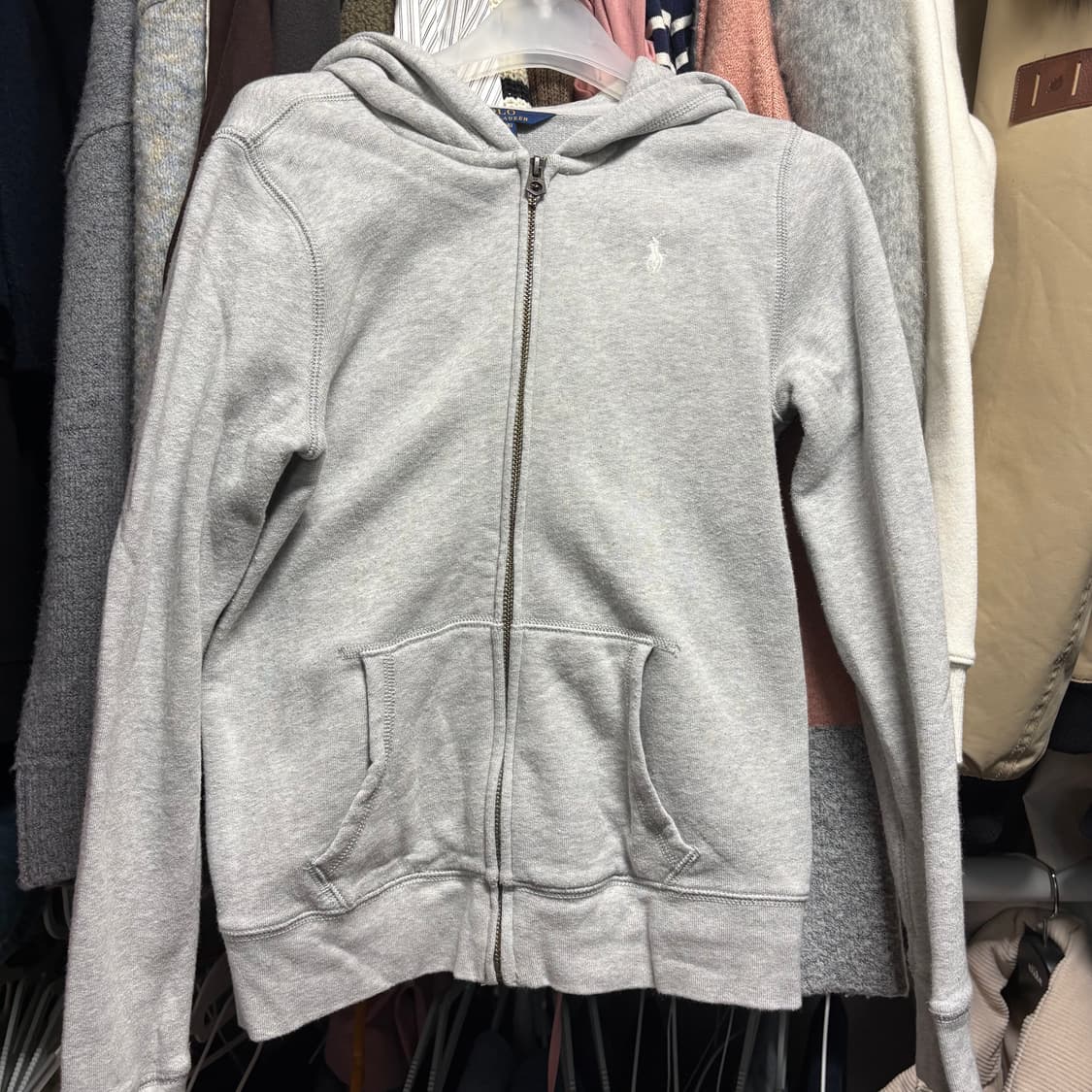 폴로랄프로렌 걸즈 후드집업 프렌츠테리 여성 그레이 s 상품이미지1