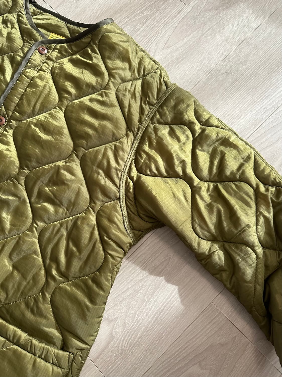 빈티지 밀리터리 오버핏 퀼팅 코트 깔깔이 내피 상품이미지3