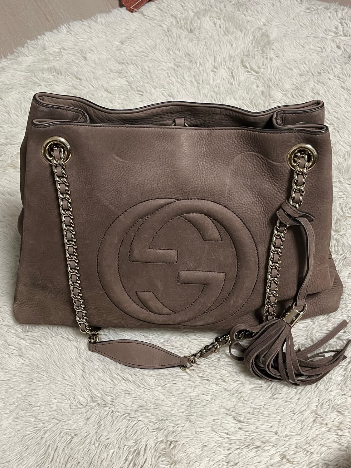 GUCCI 구찌 소호 테슬 숄더백 토프 브라운 상품이미지1