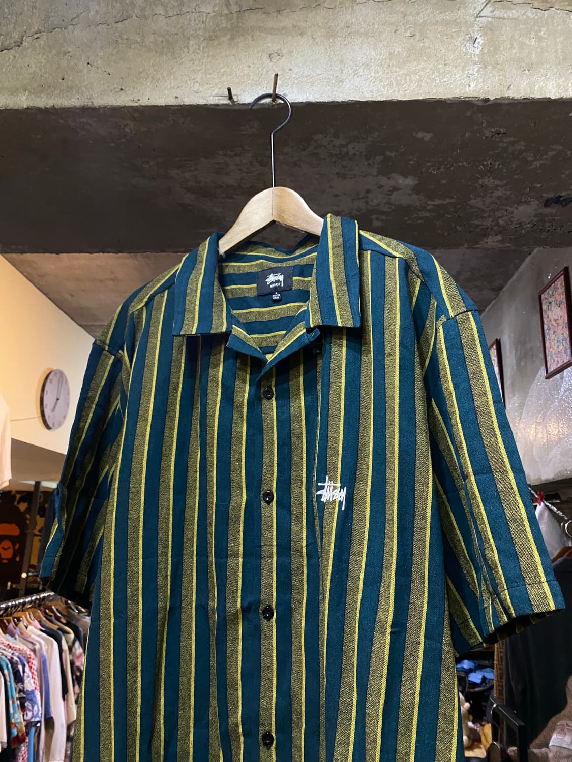 stussy 스투시 스트라이프 패턴 셔츠 L 상품이미지2