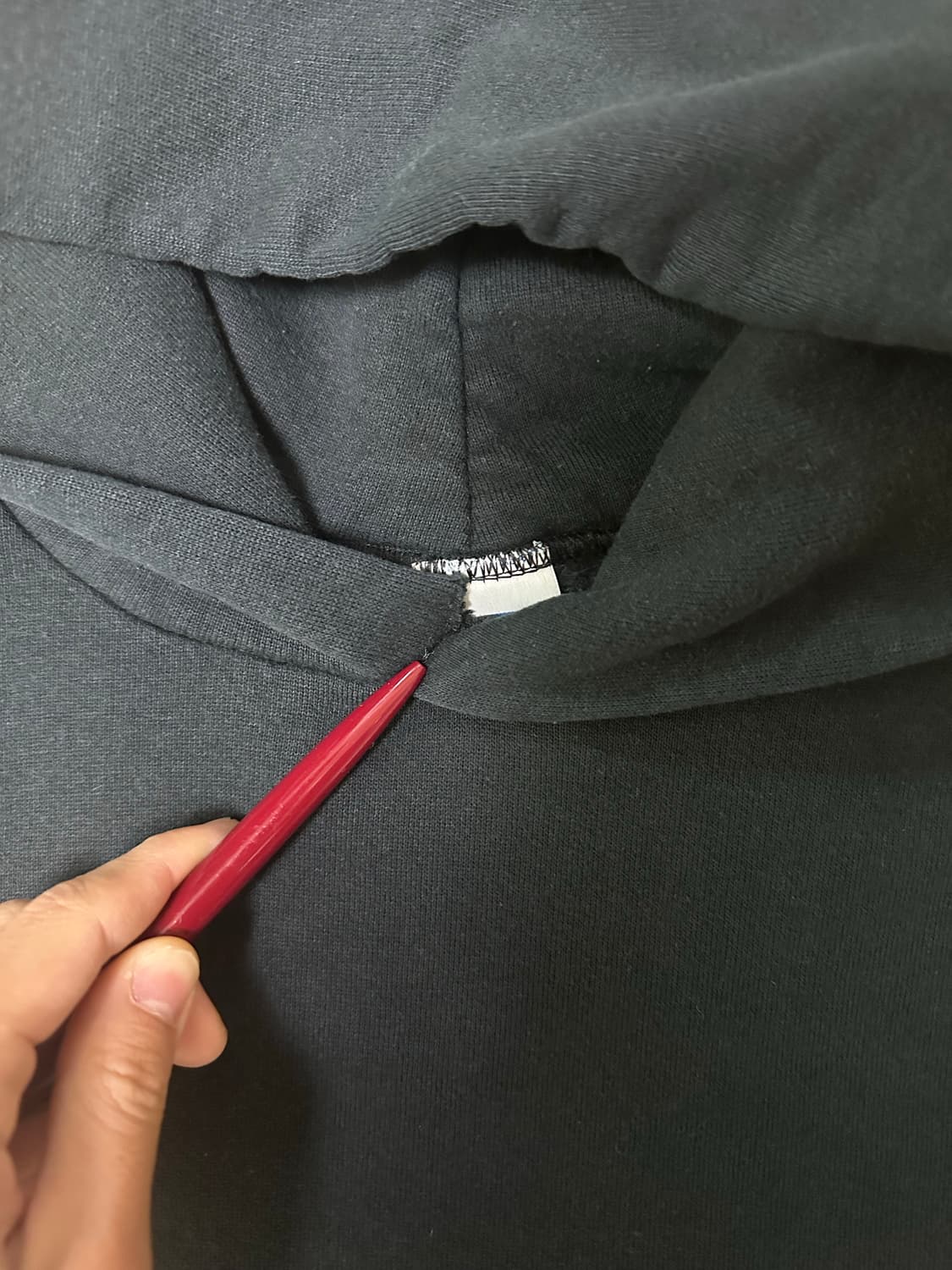 90s 빈티지 러셀 후드 블랙 L 상품이미지8