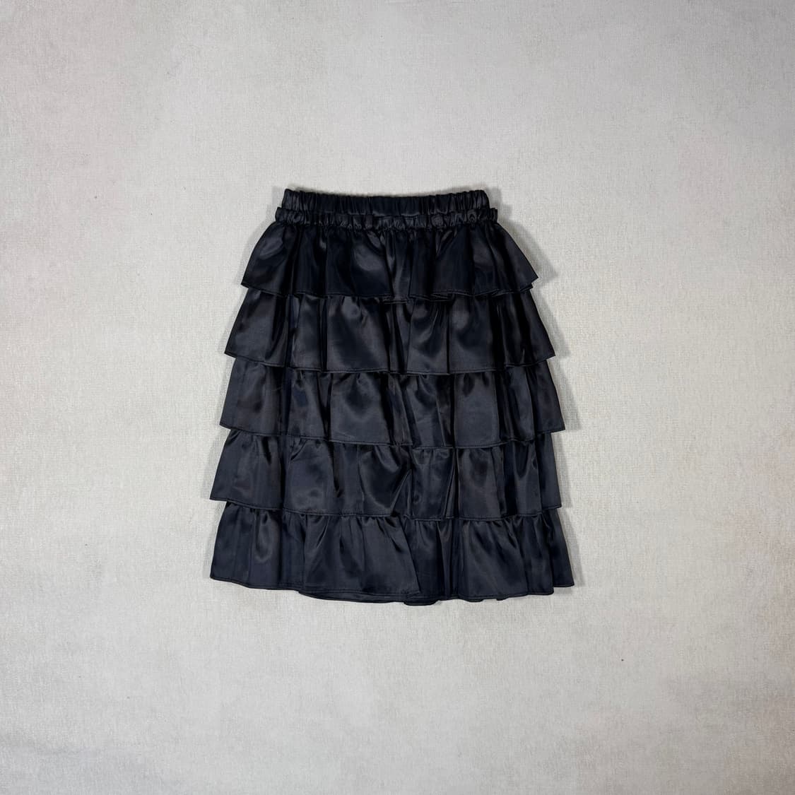 Ruffle Easy Black Skirt  상품이미지1