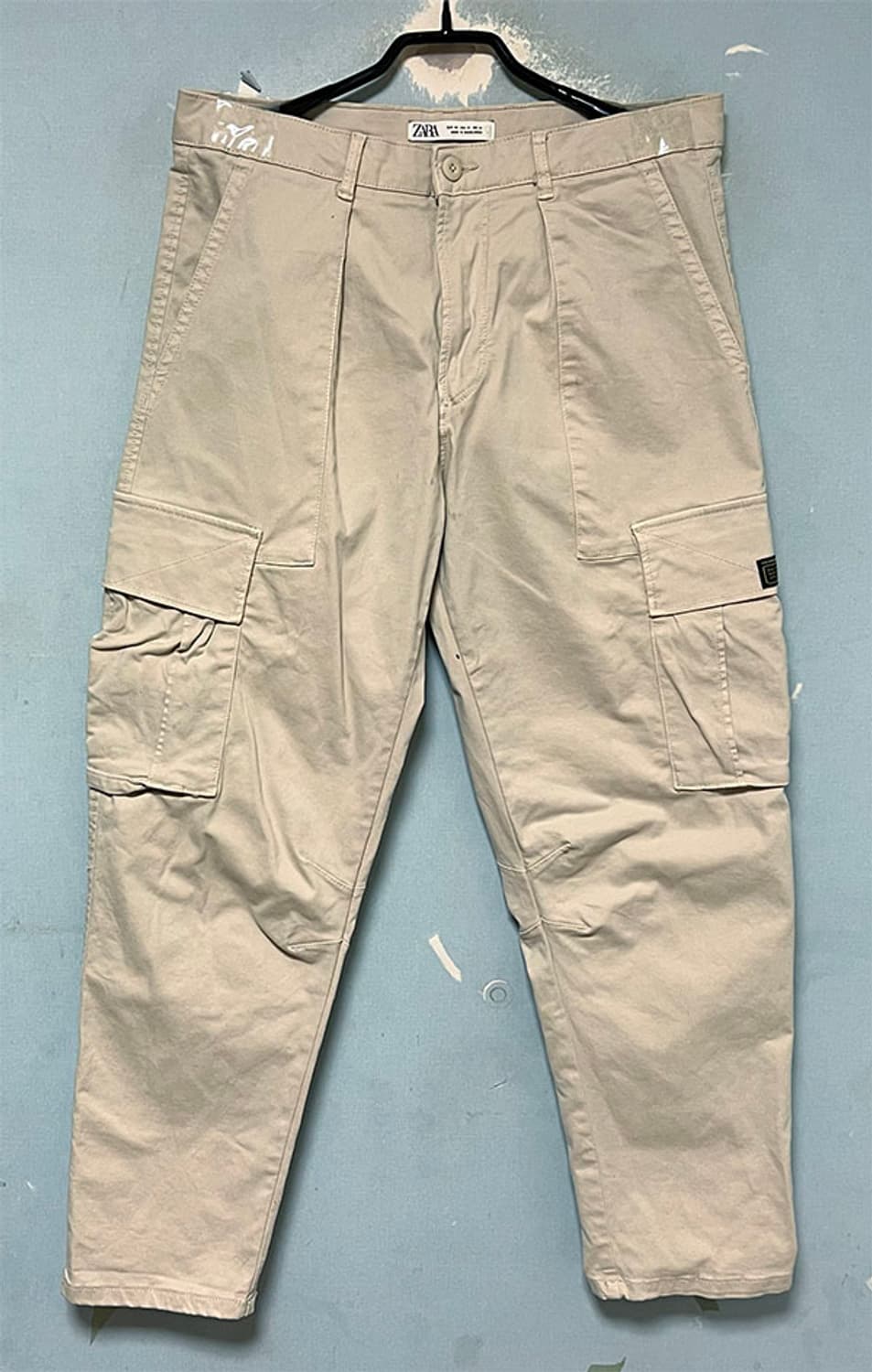 ZARA 자라 남자 카고 면바지 춘추 캐주얼 스판 넉넉한 L 32 상품이미지1