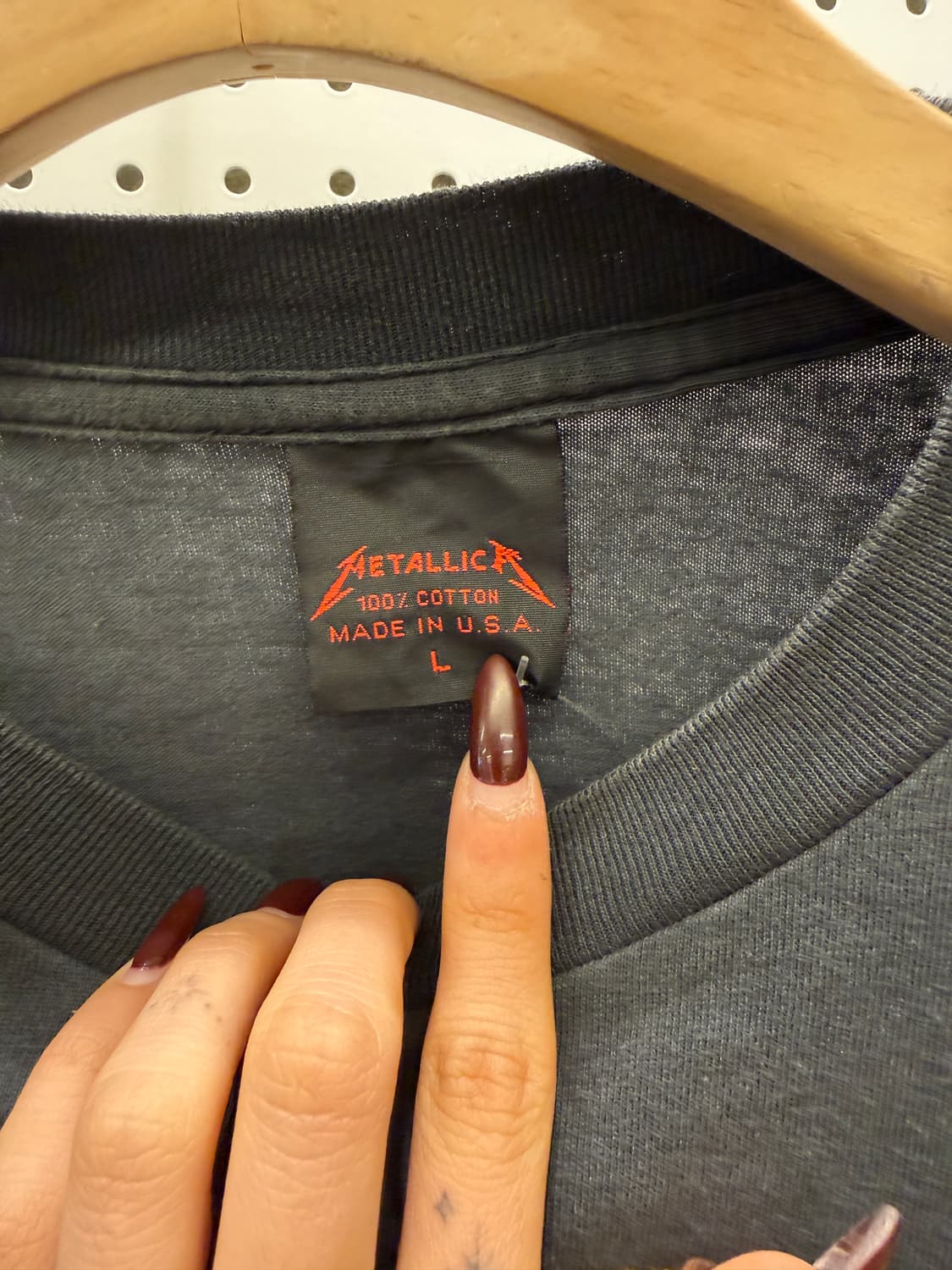 빈티지 메탈리카 King Nothing 아트워크 롱슬리브 U1581 상품이미지5