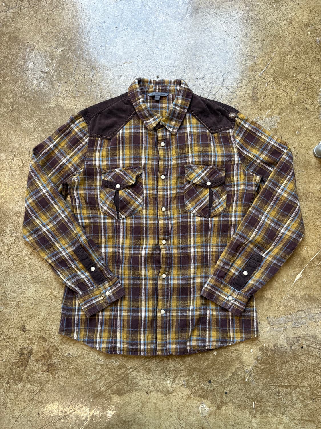 코듀로이 웨스턴 체크 플란넬 셔츠 상품이미지2