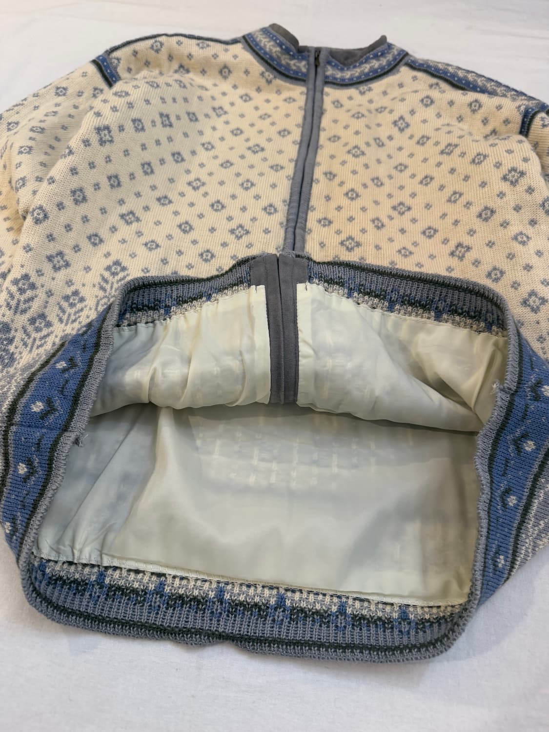 데일 오브 노르웨이 빈티지 노르딕 니트 집업 가디건 아이보리 상품이미지4