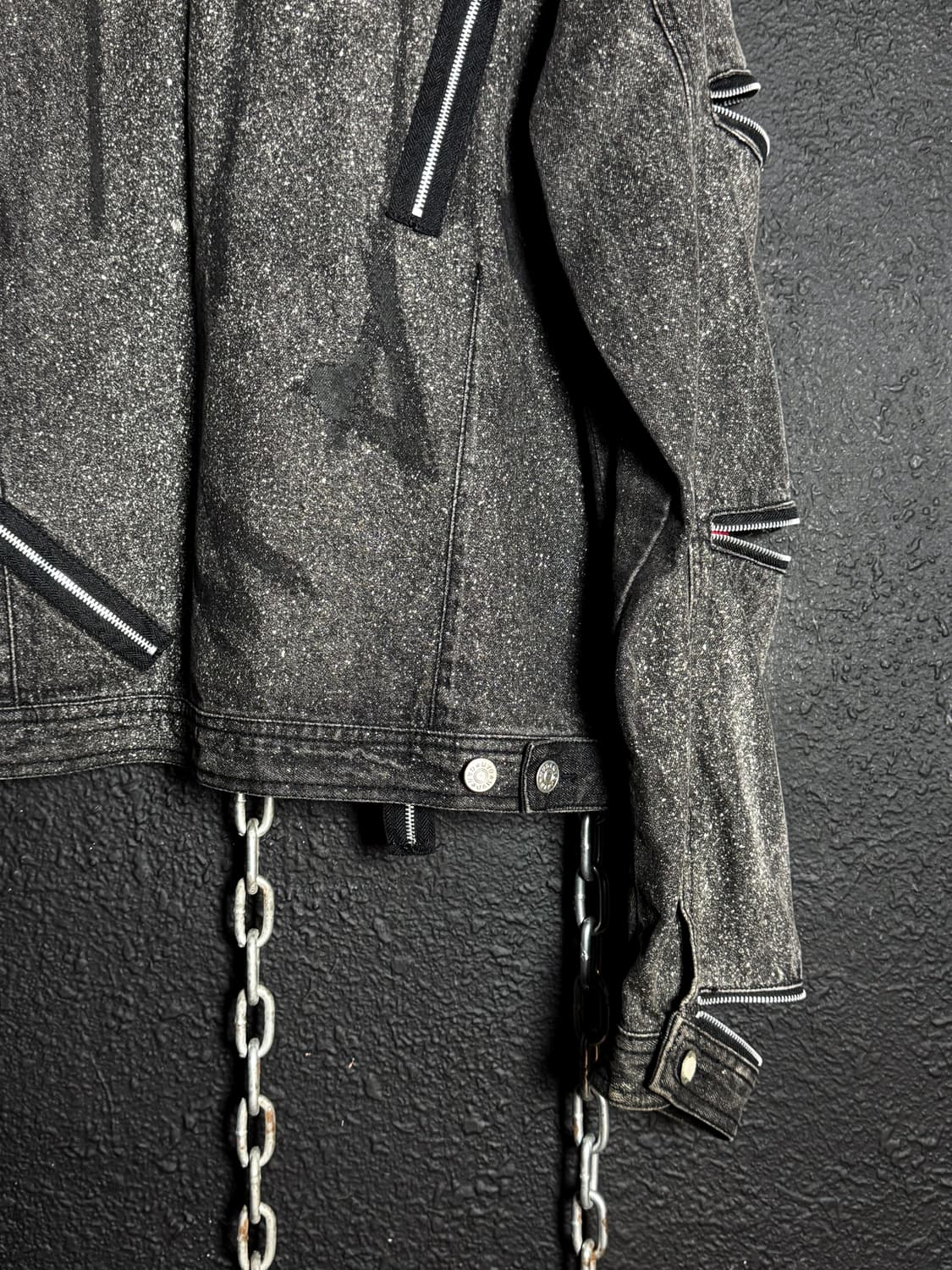 MAD PUNKS – Acid Wash Multi-Zip Denim JK 상품이미지7