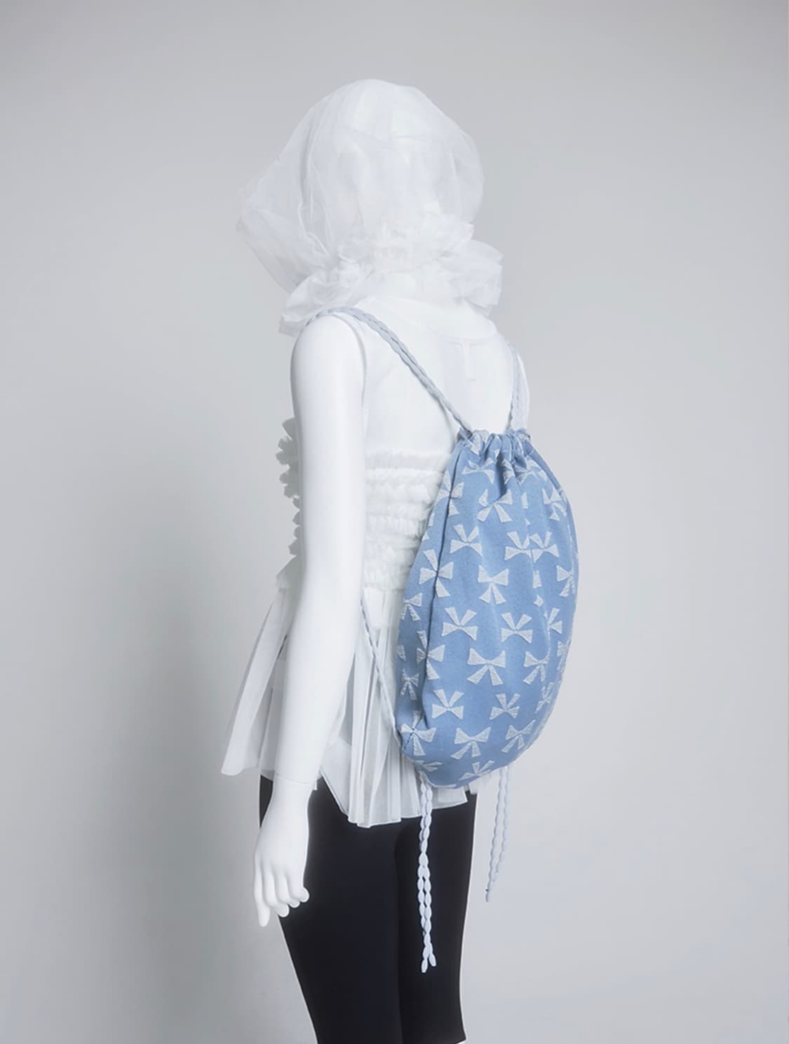 BOW BAG BLUE GRAY 상품이미지2